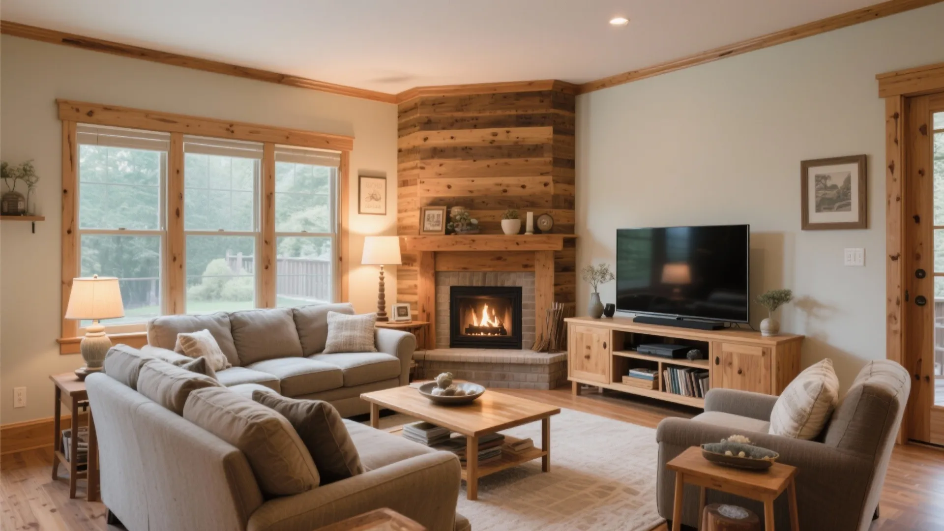 8. Corner Fireplace Integration