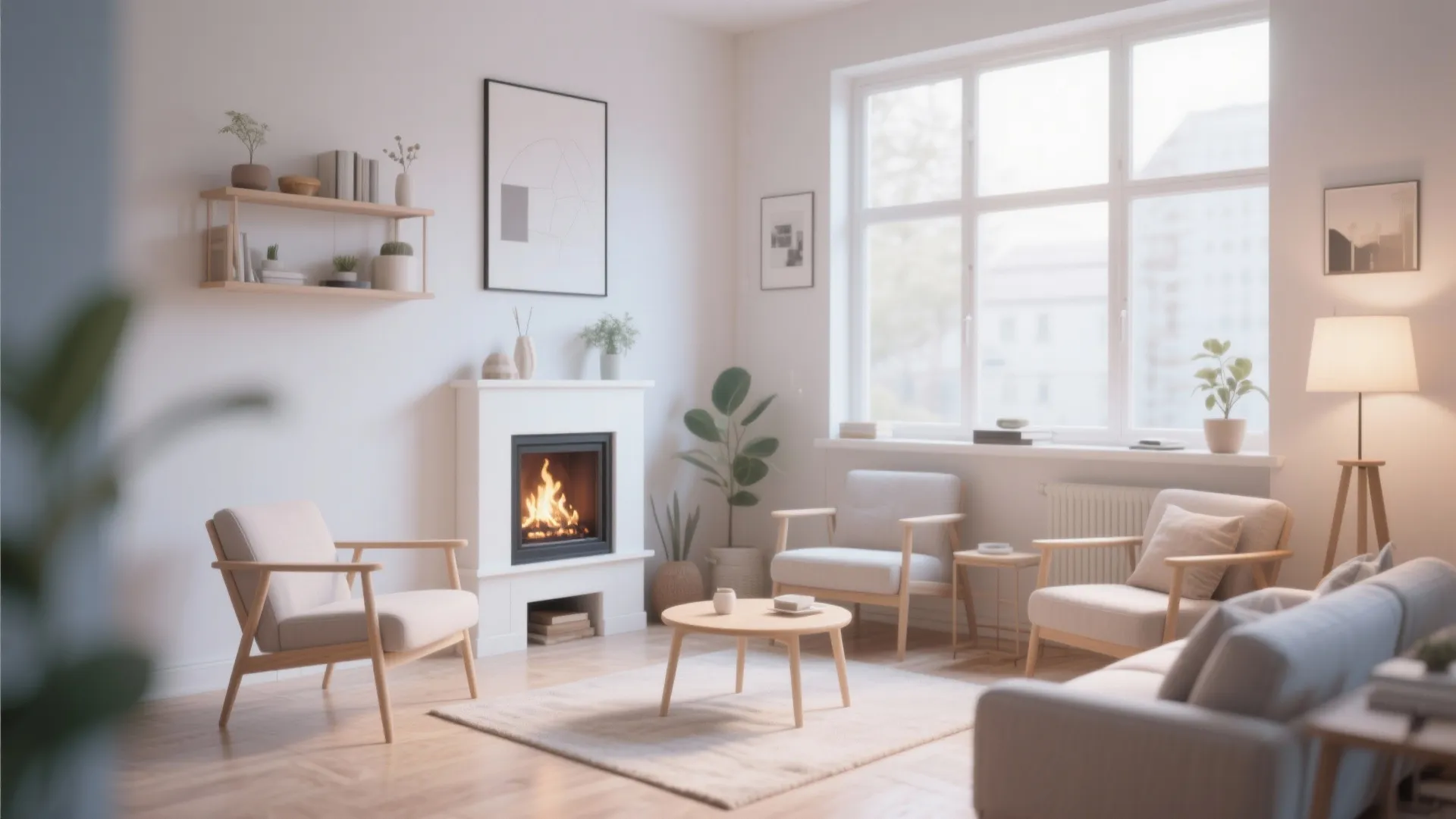 10. Corner Fireplace with Flexible Seating
