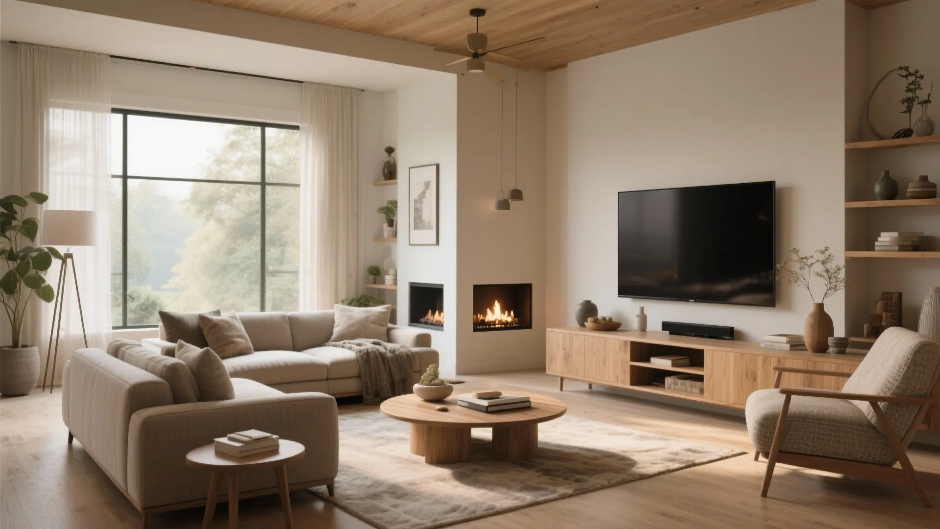10 Living Room Ideas for Corner Fireplace & TV: Smart, space-savvy design tips for arranging a living room with a corner fireplace and TV