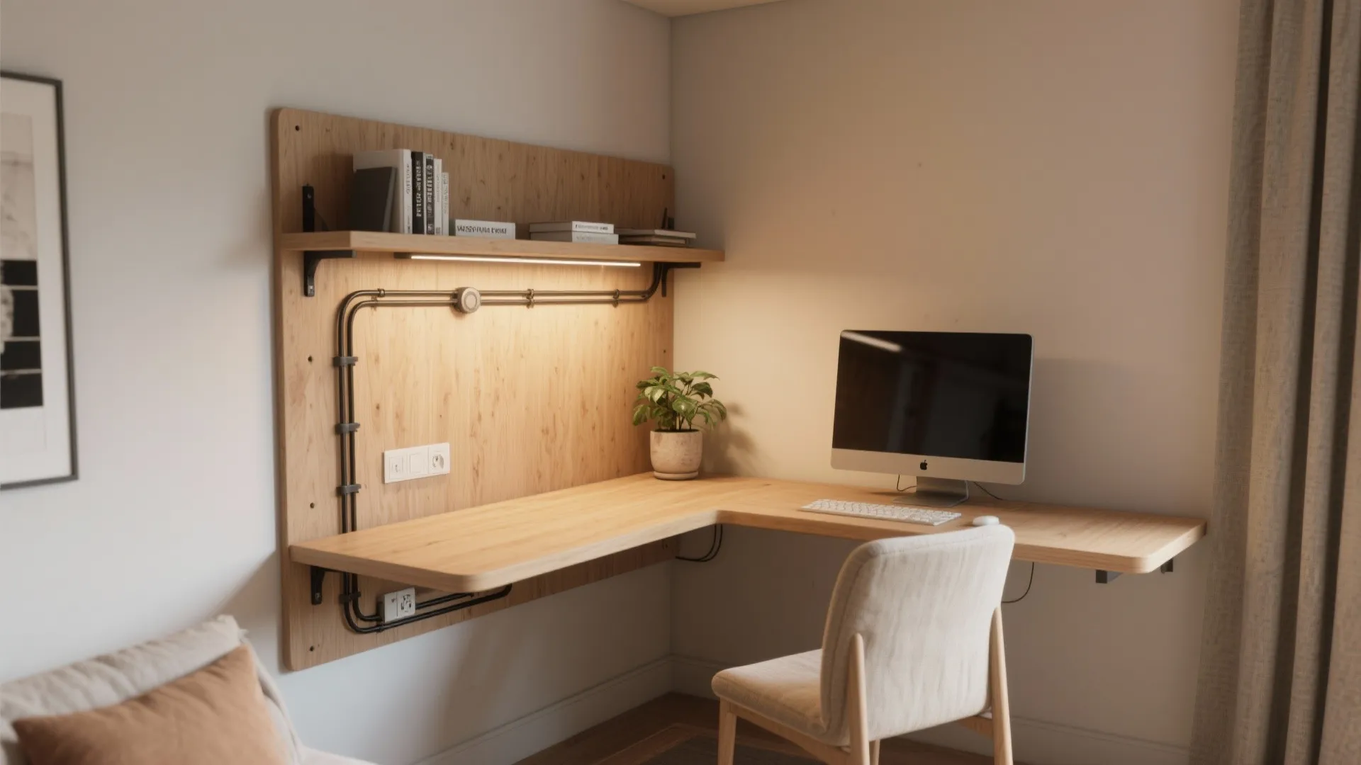 2. Corner Floating Desk