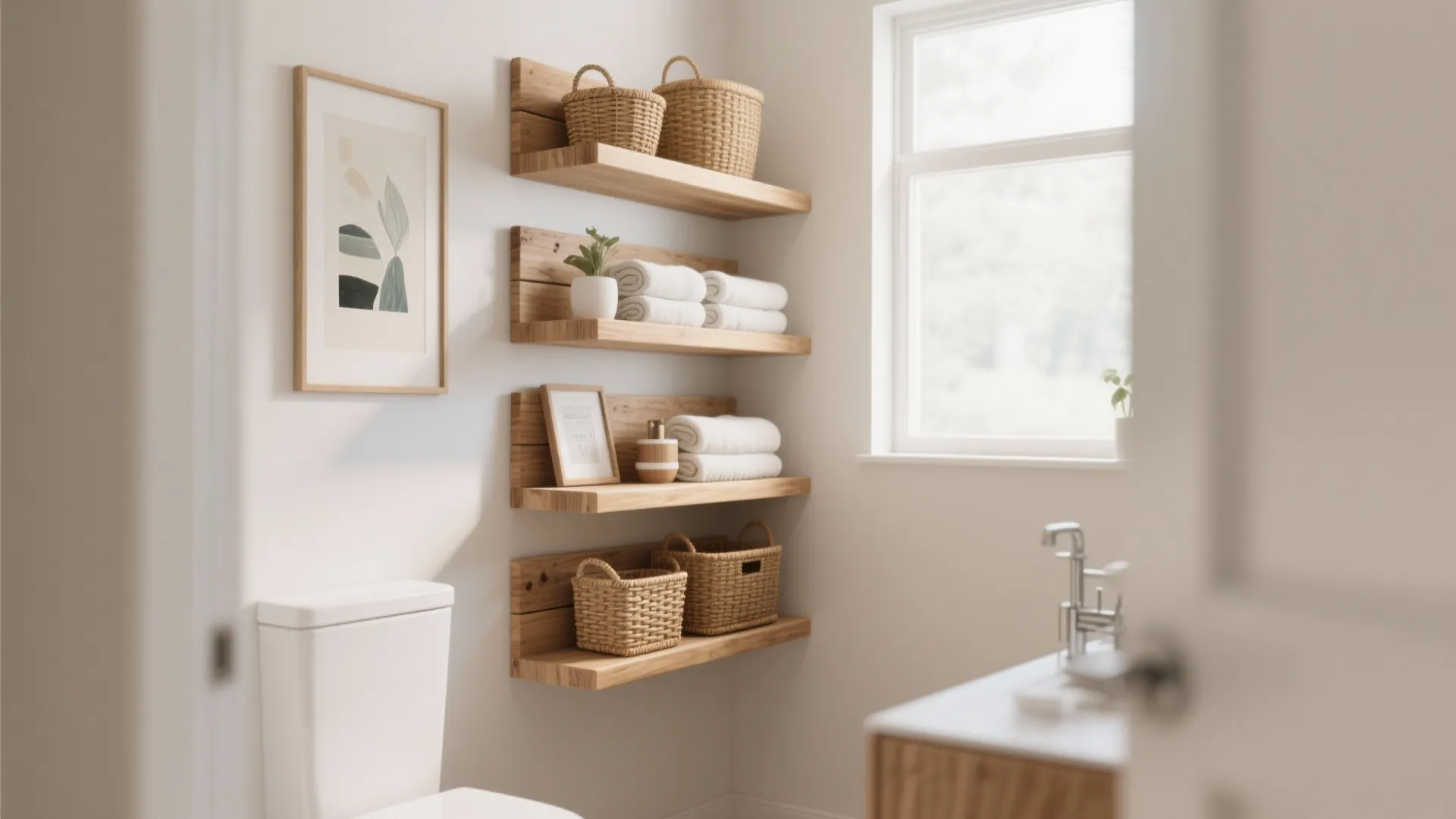 2. Layered Corner Shelves