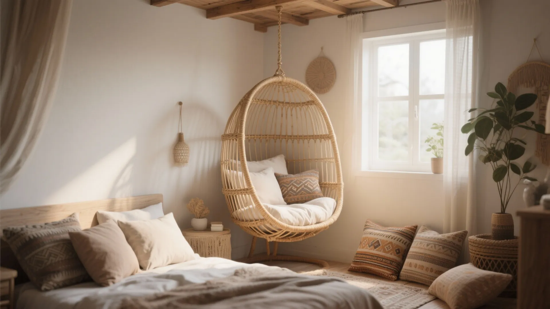 8. Corner Hanging Chair