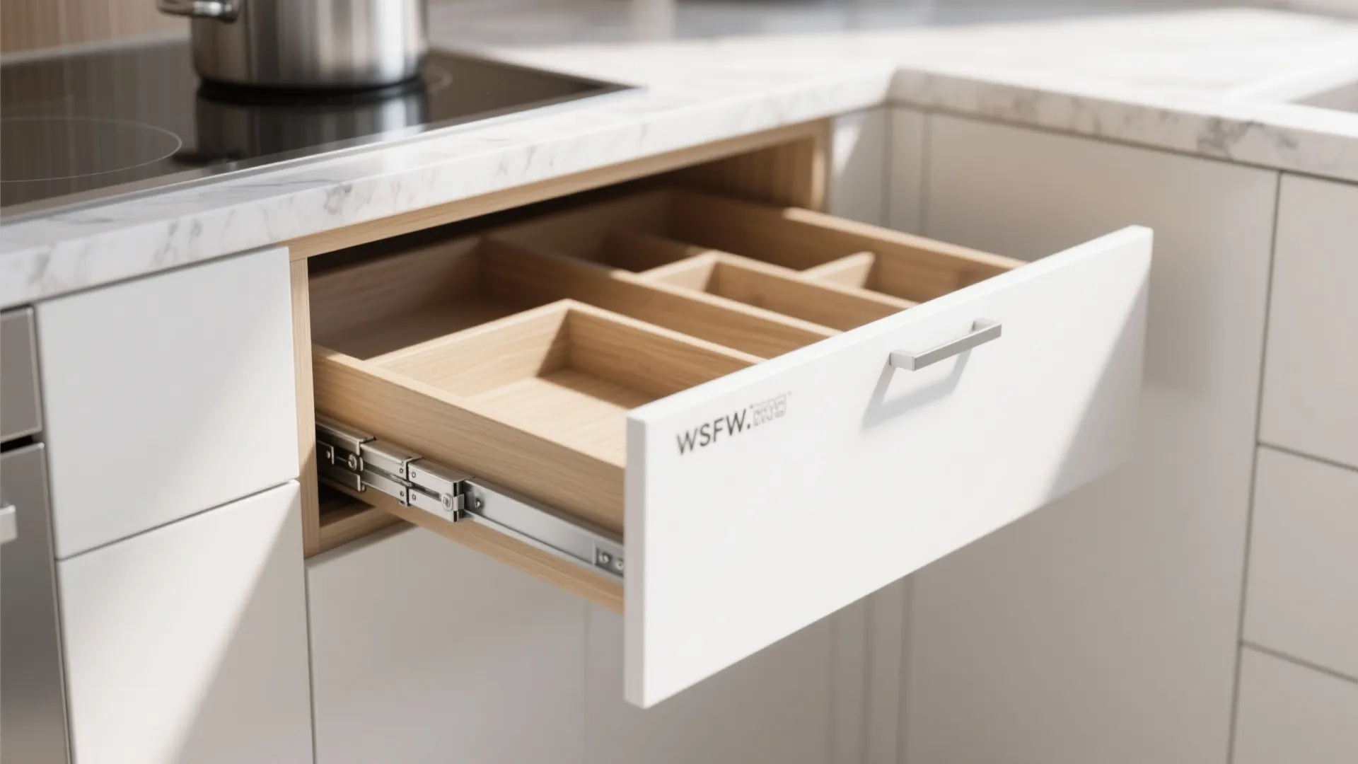 L-shaped small kitchen layout