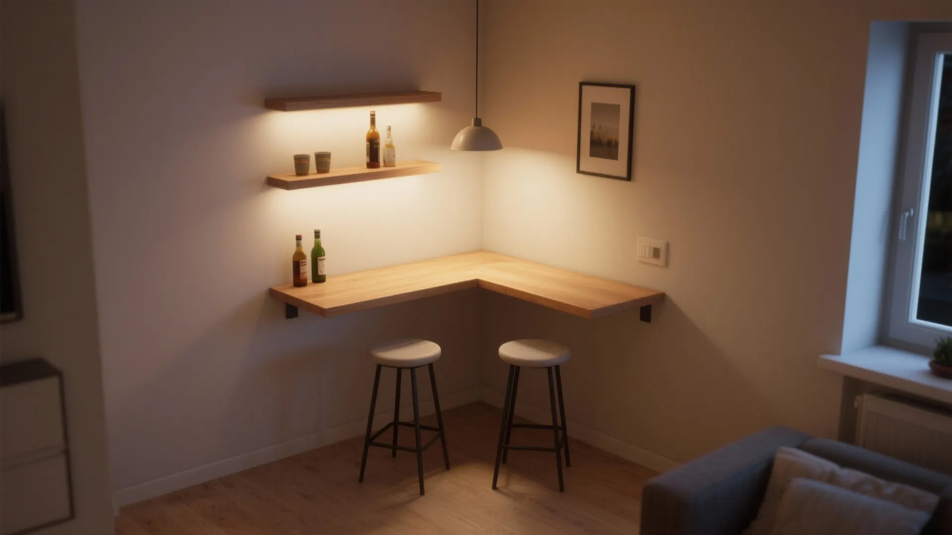 3. Corner L-shaped Bar