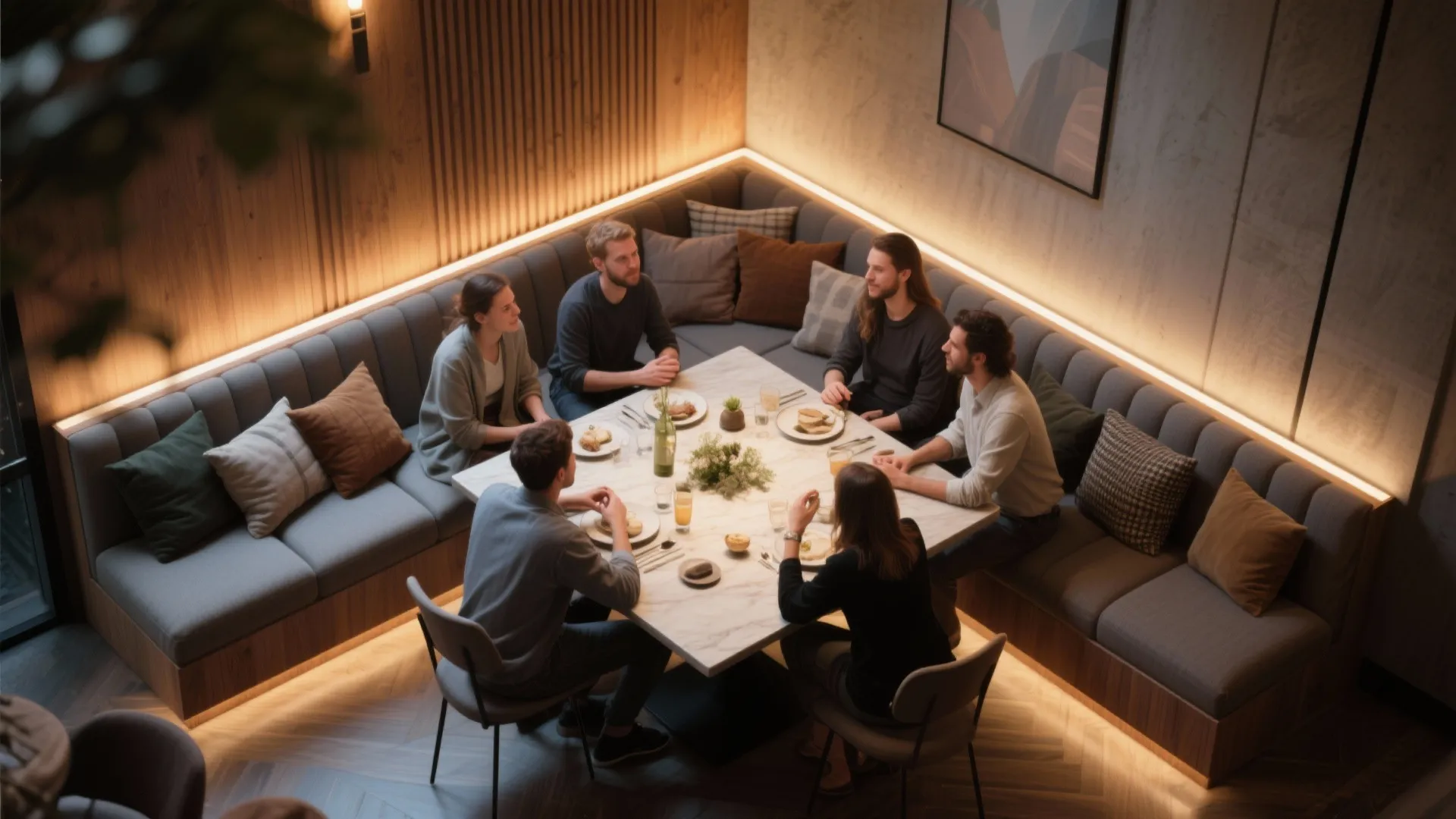 3. Corner L-Shaped Bench