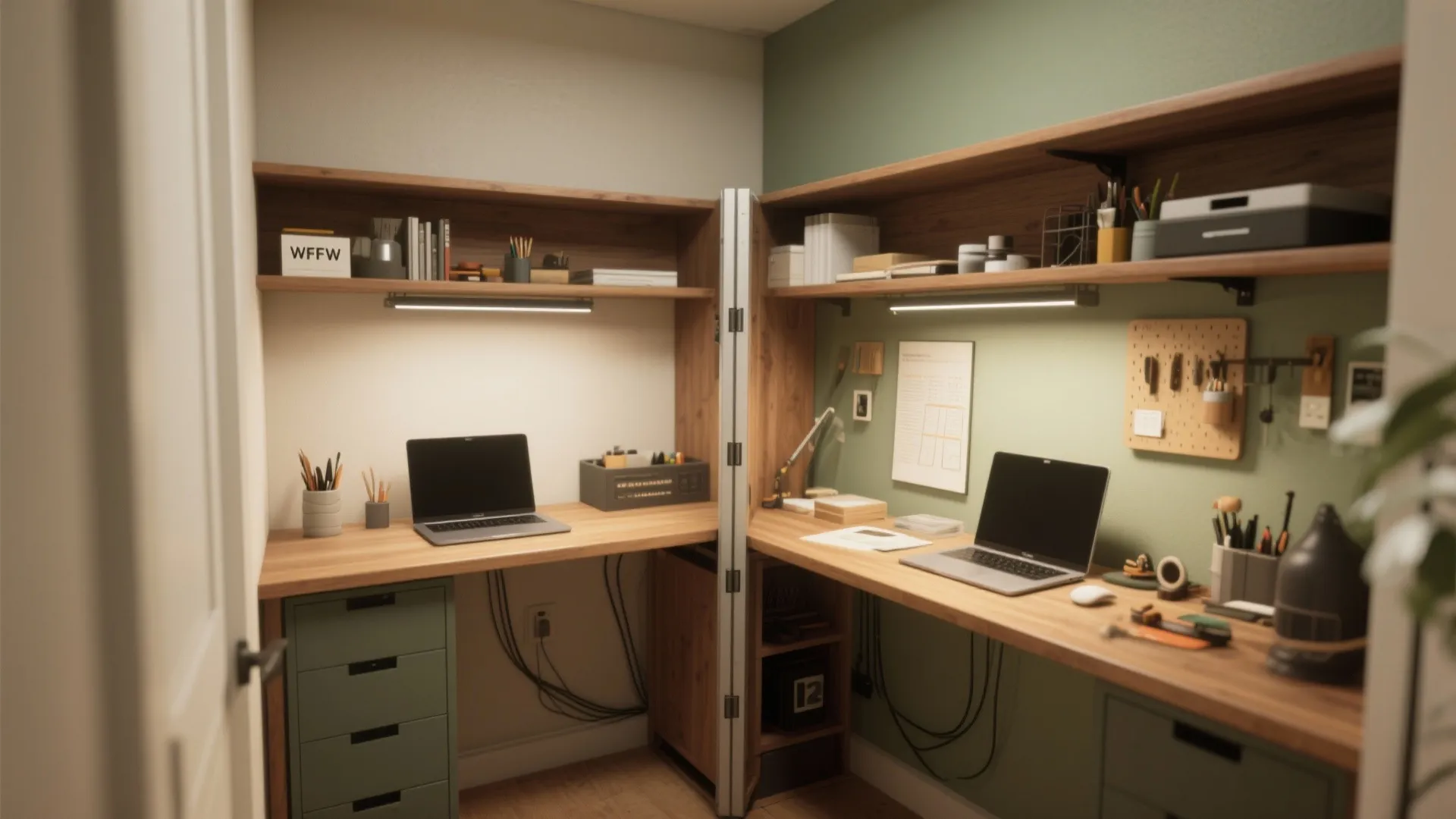 4. Corner L-shaped desk — maximize two walls