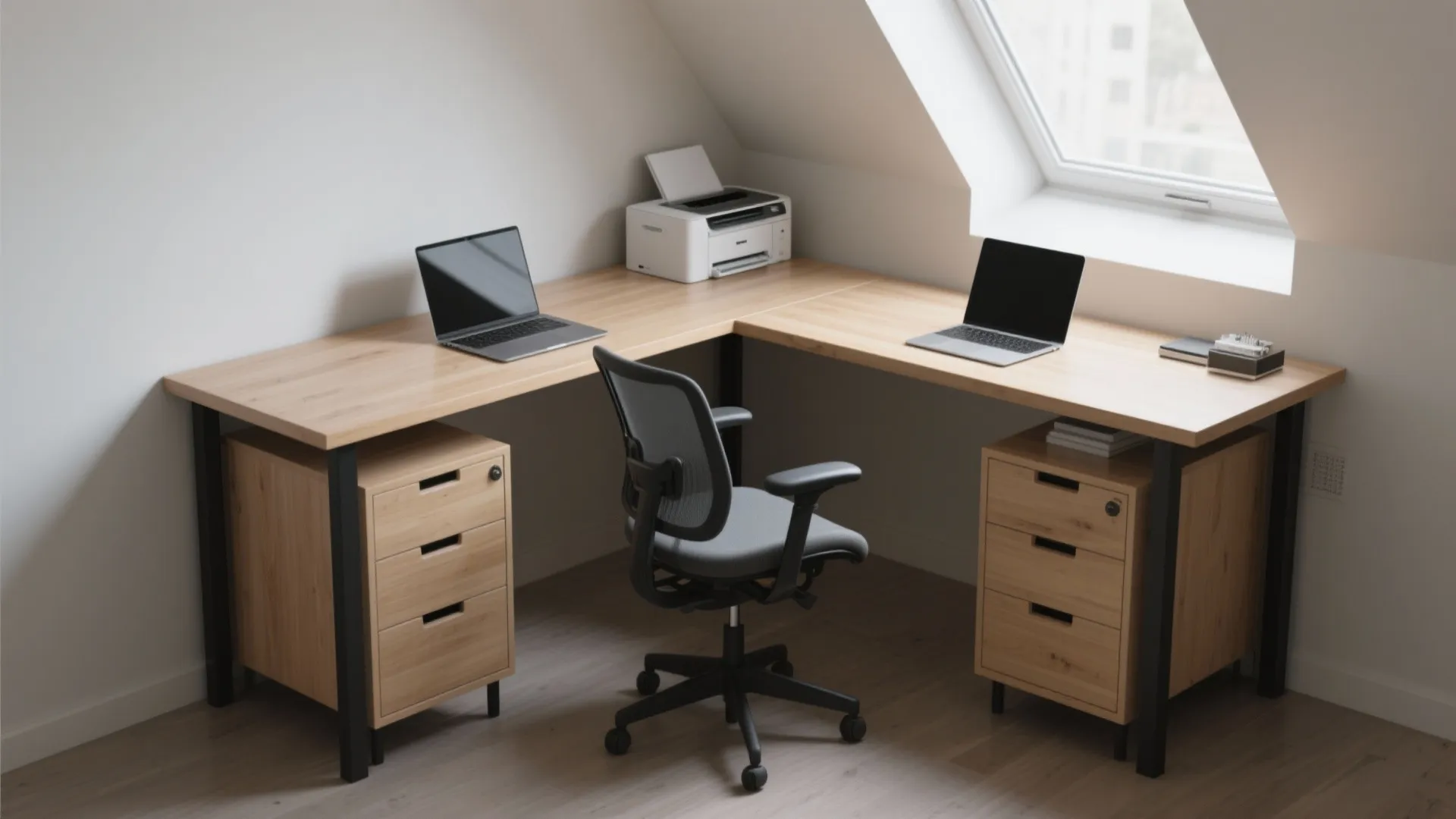3. Corner L-Desk to Maximize Unused Angles