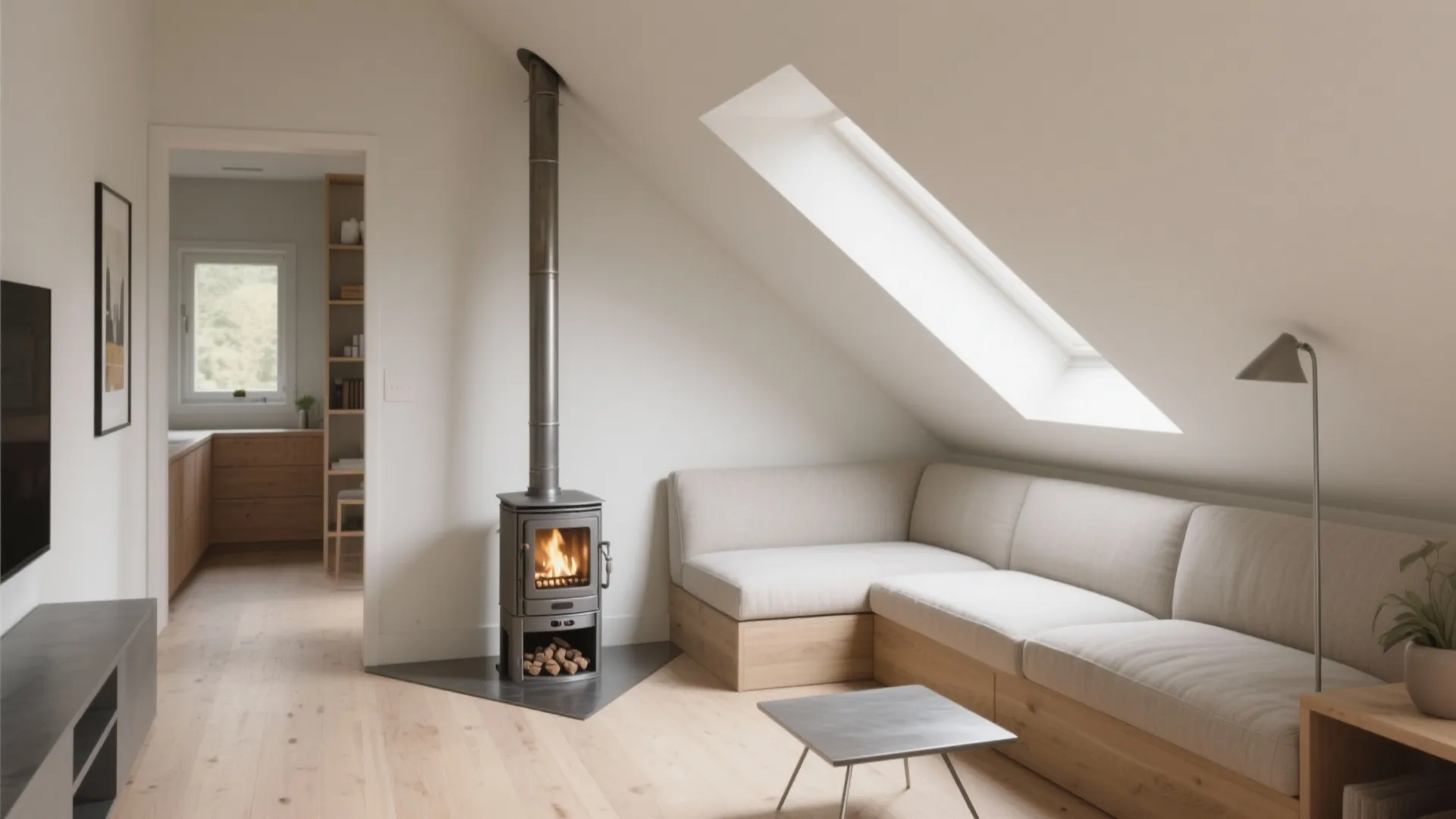 Corner Installation with an L-Shaped Living Layout