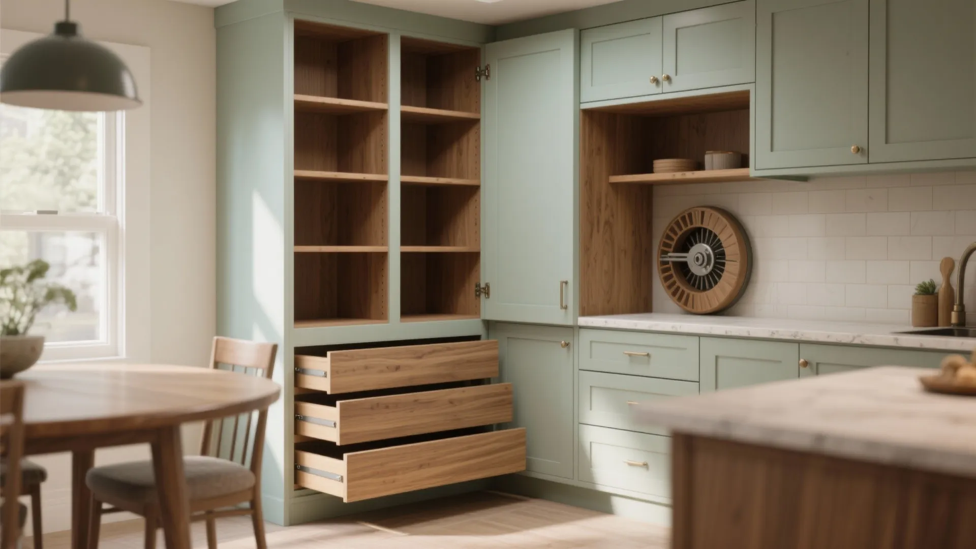 3. Corner L-Shaped Pantry Cabinet