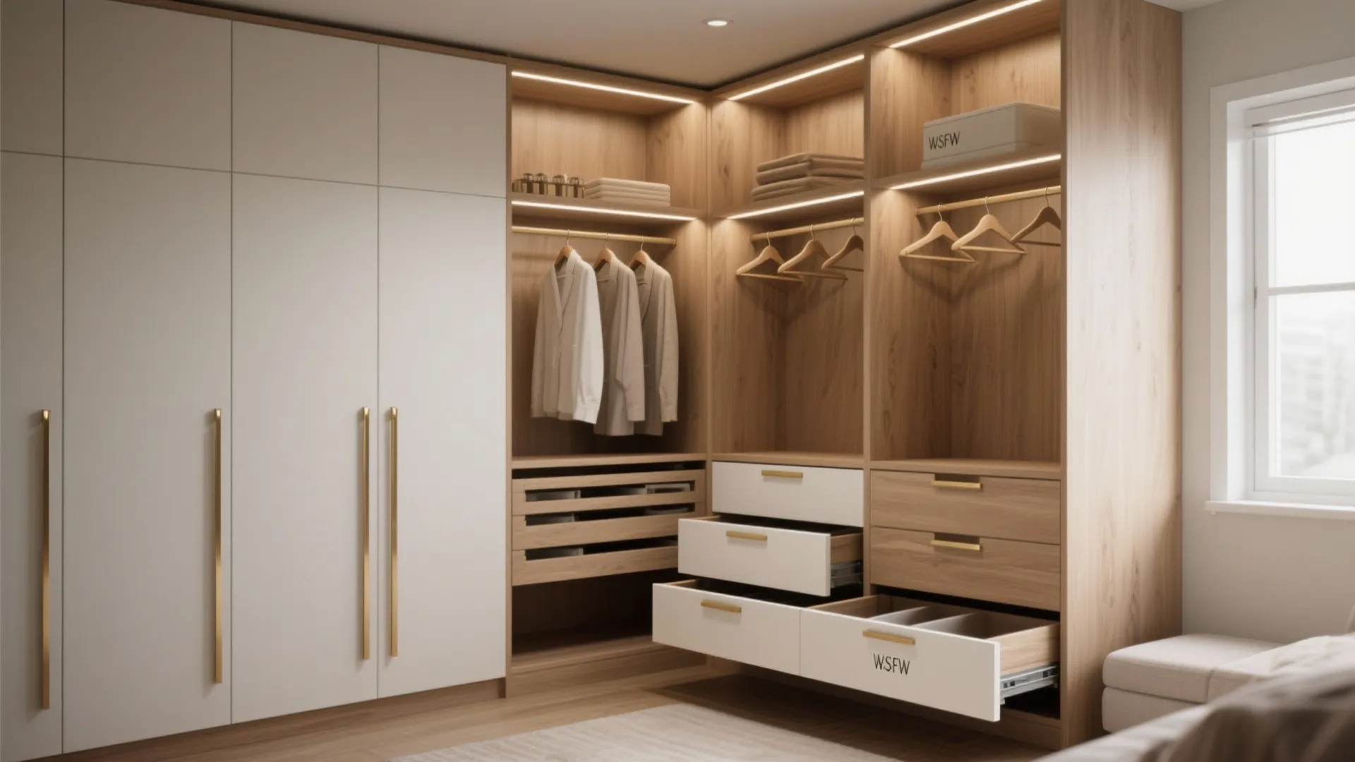 4. Corner wardrobes and L-shaped solutions
