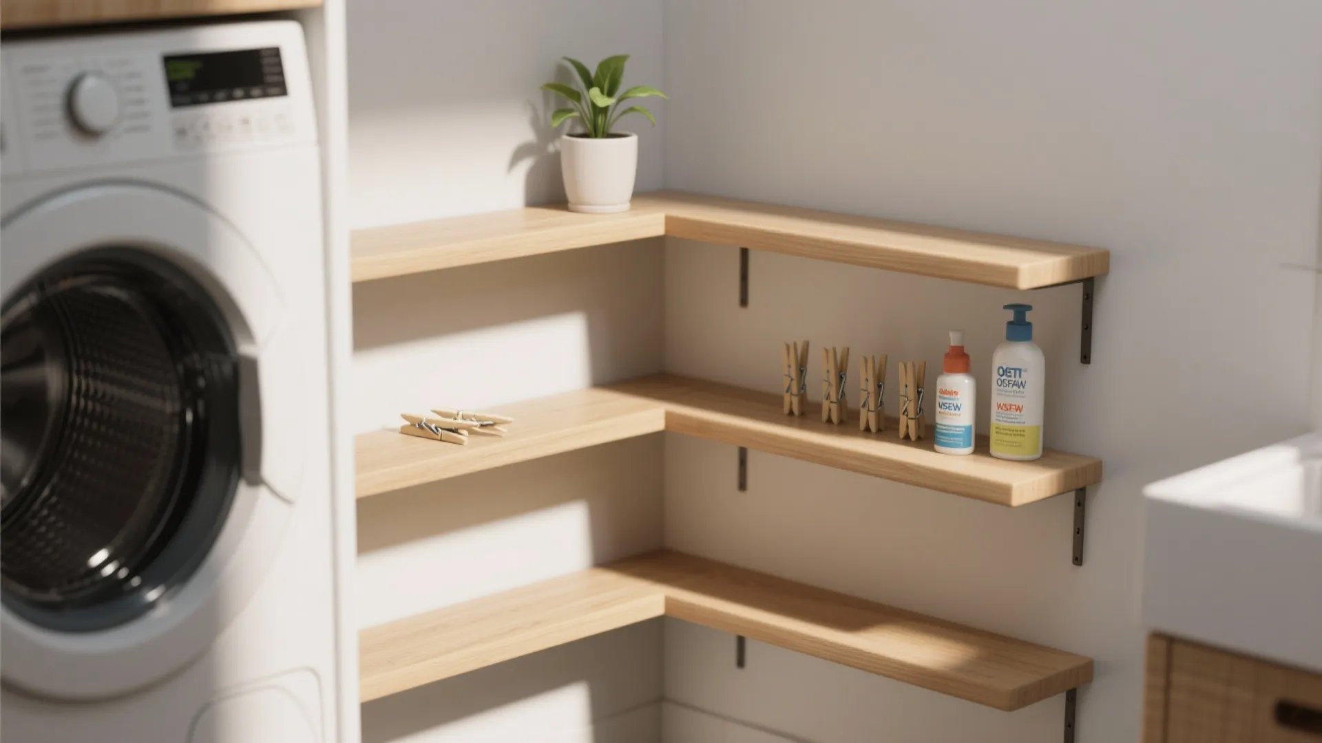 4. Corner L-shaped shelving