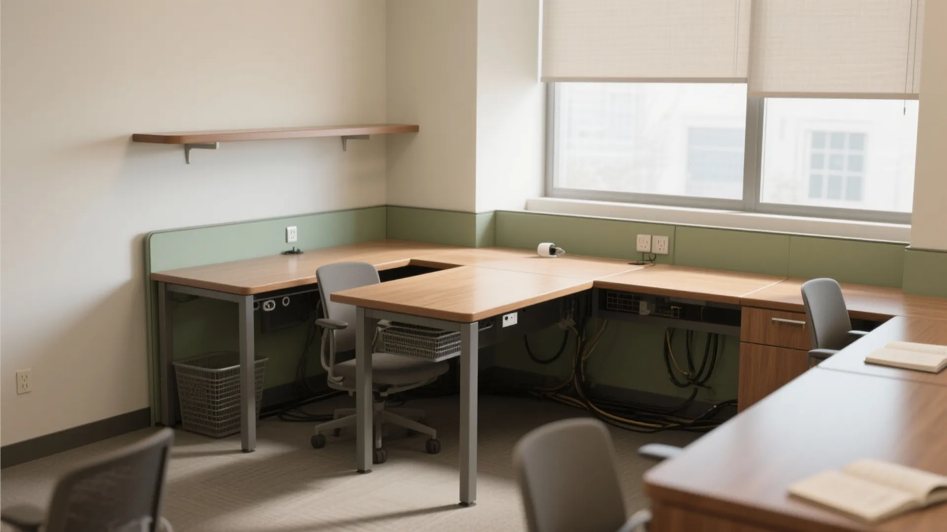 Corner smart: L-shaped stations and shared ledges