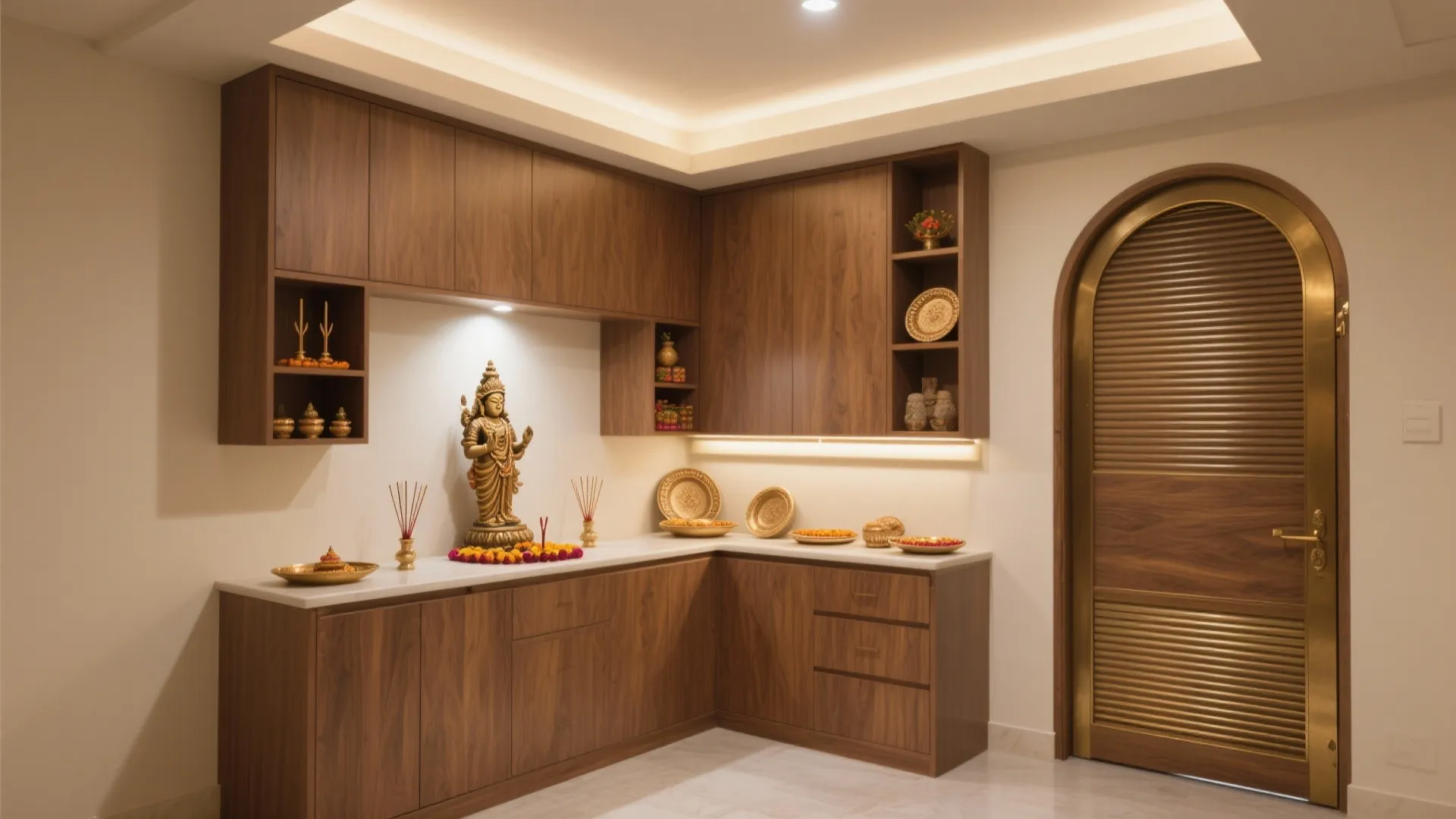 L-Shaped Cupboard That Hugs a Corner