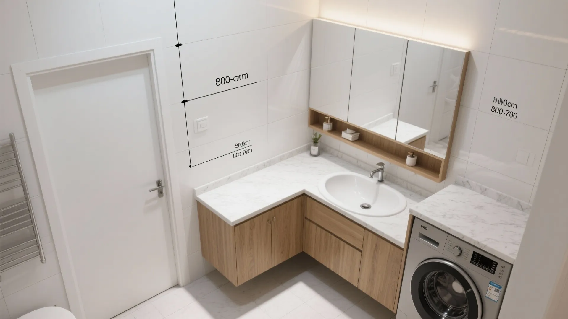 Corner or L-Shaped Compact Vanities