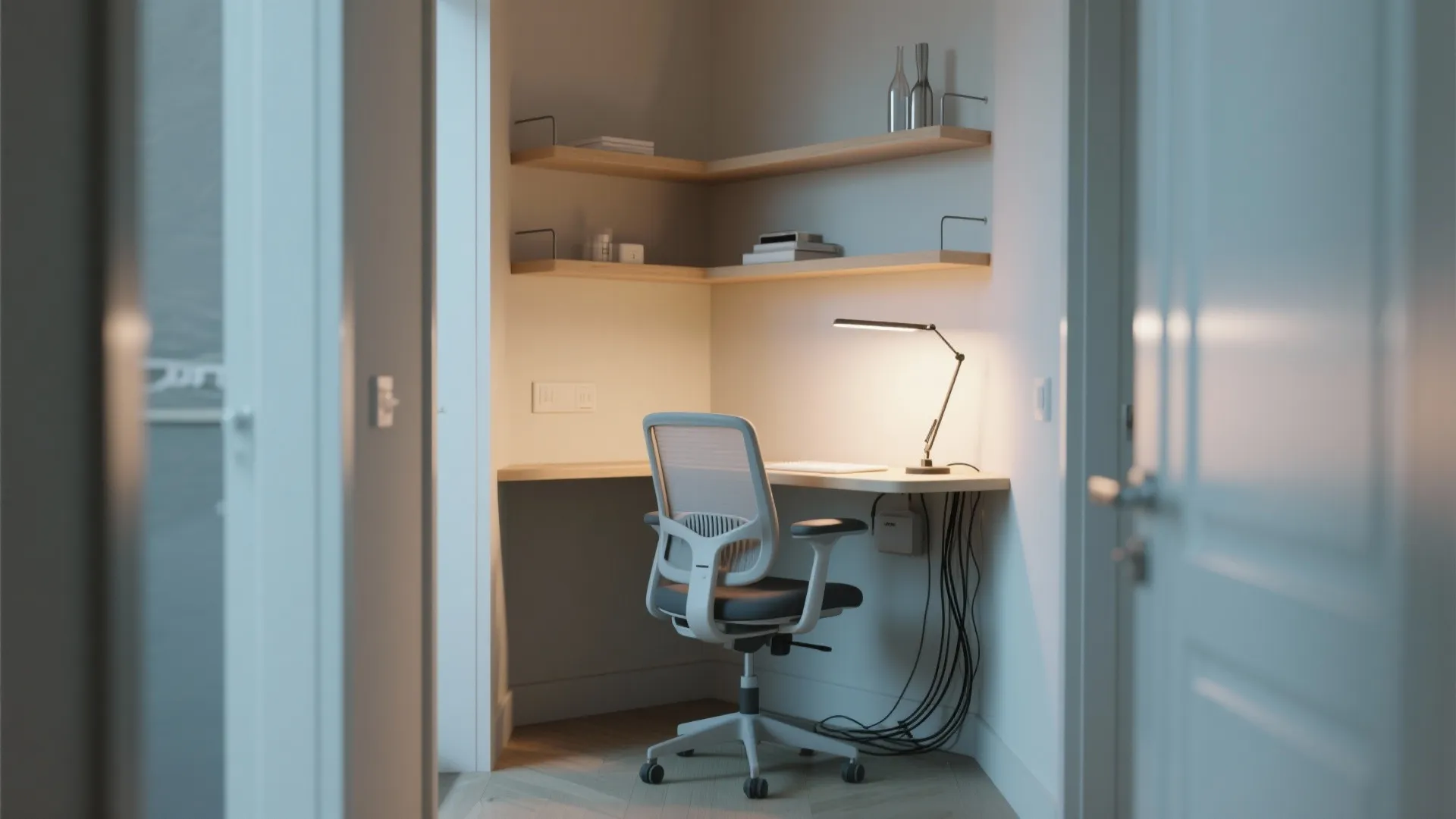 3. Corner L-shaped compact workstation