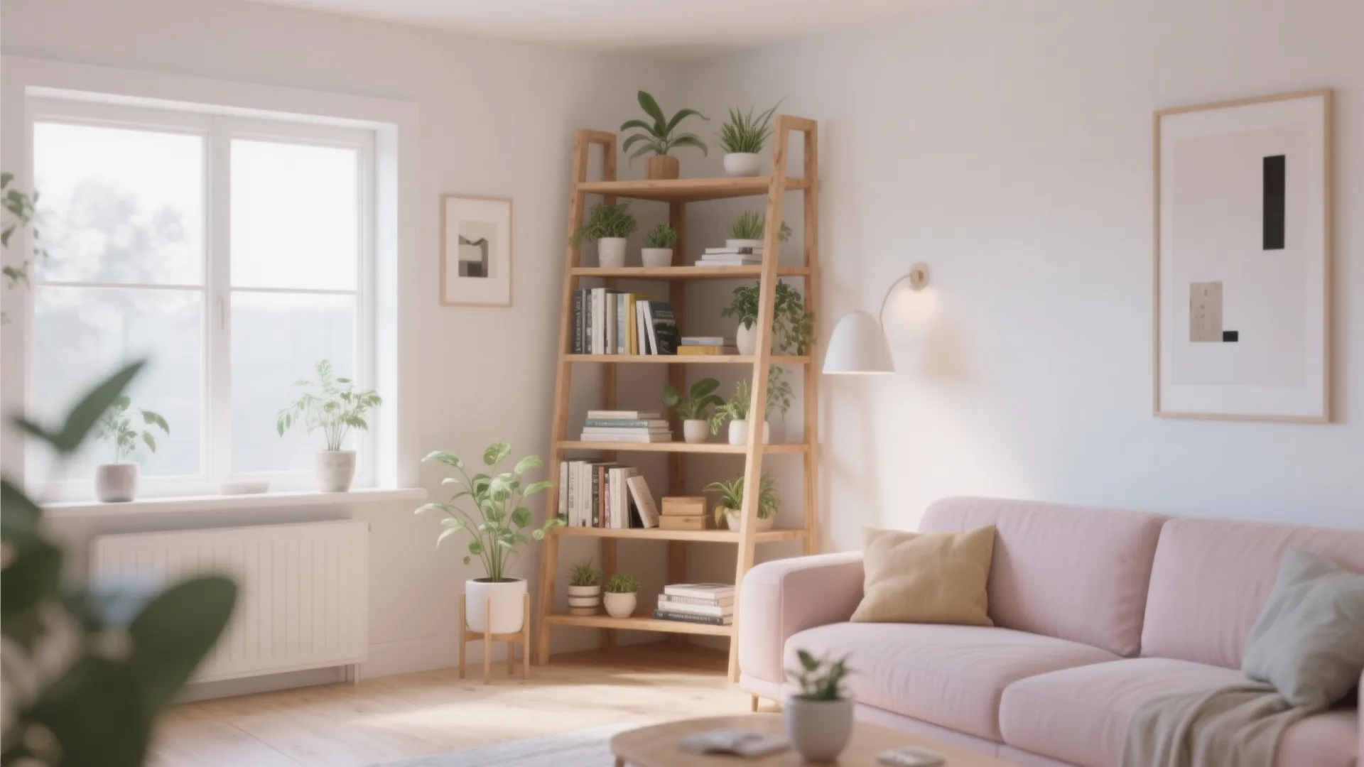 6. Corner Ladder Shelf