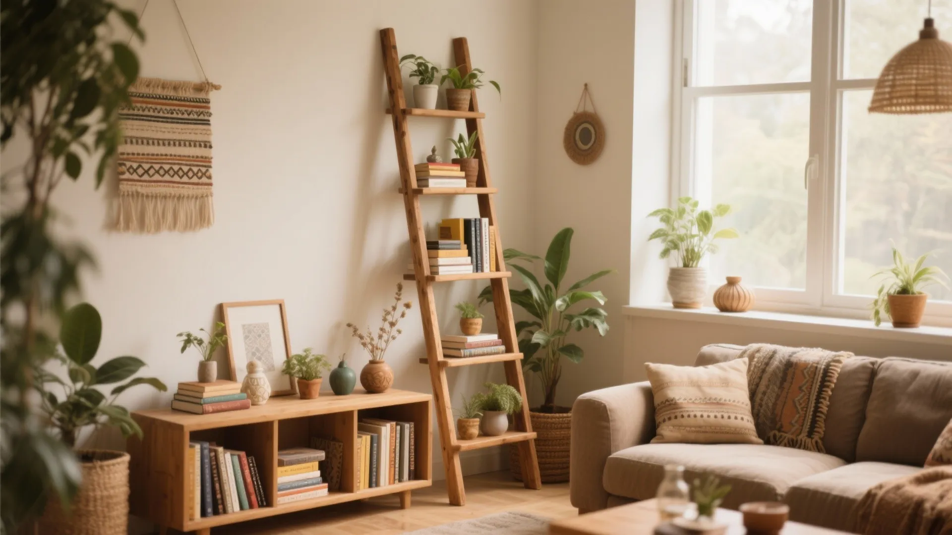 Corner Ladder Shelf