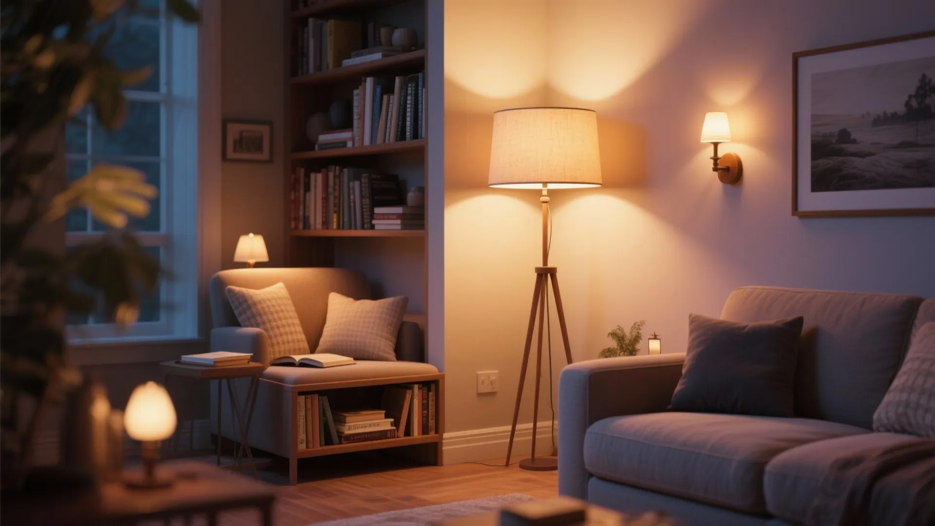 7. Layered Lighting in the Corner