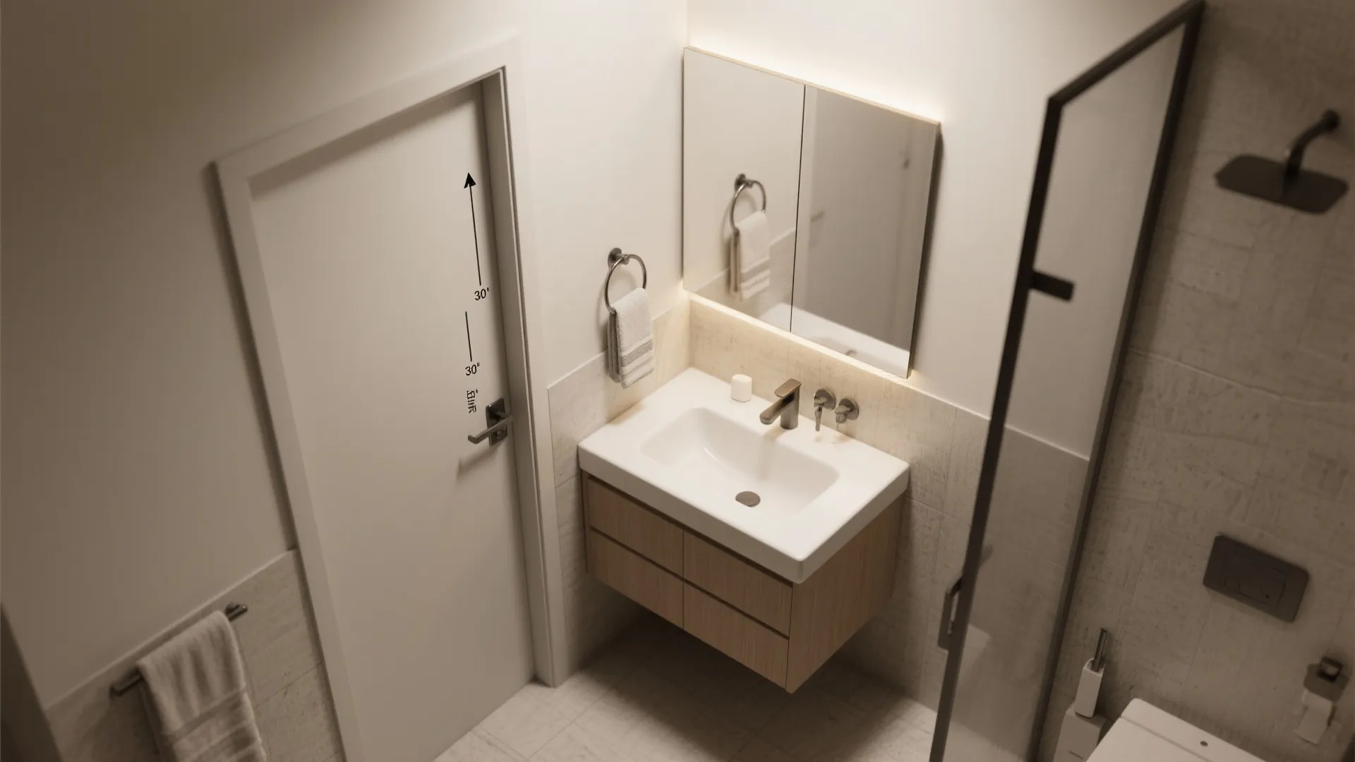 Compact corner wall mount sink