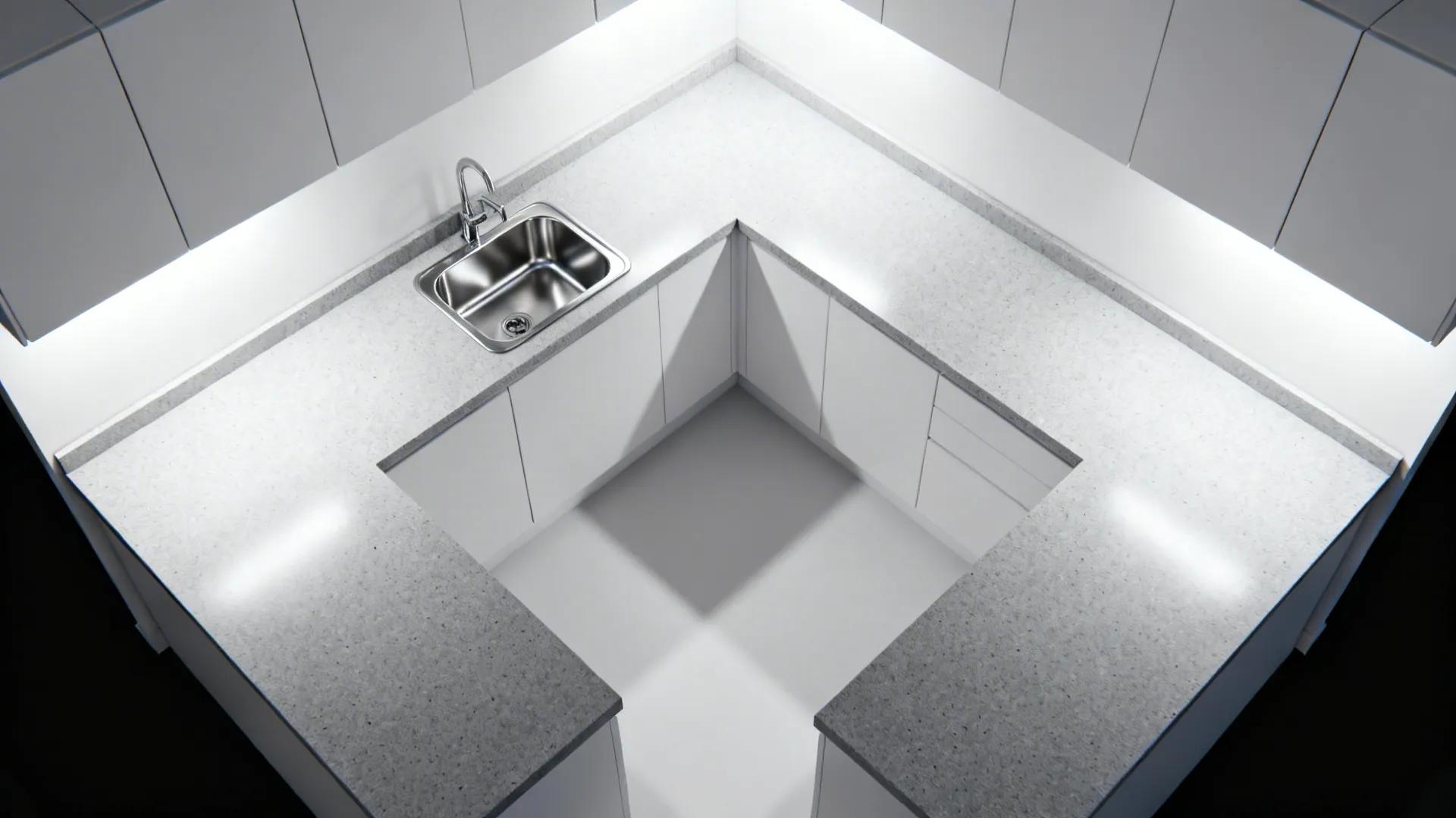 Corner sinks to open up prep zones