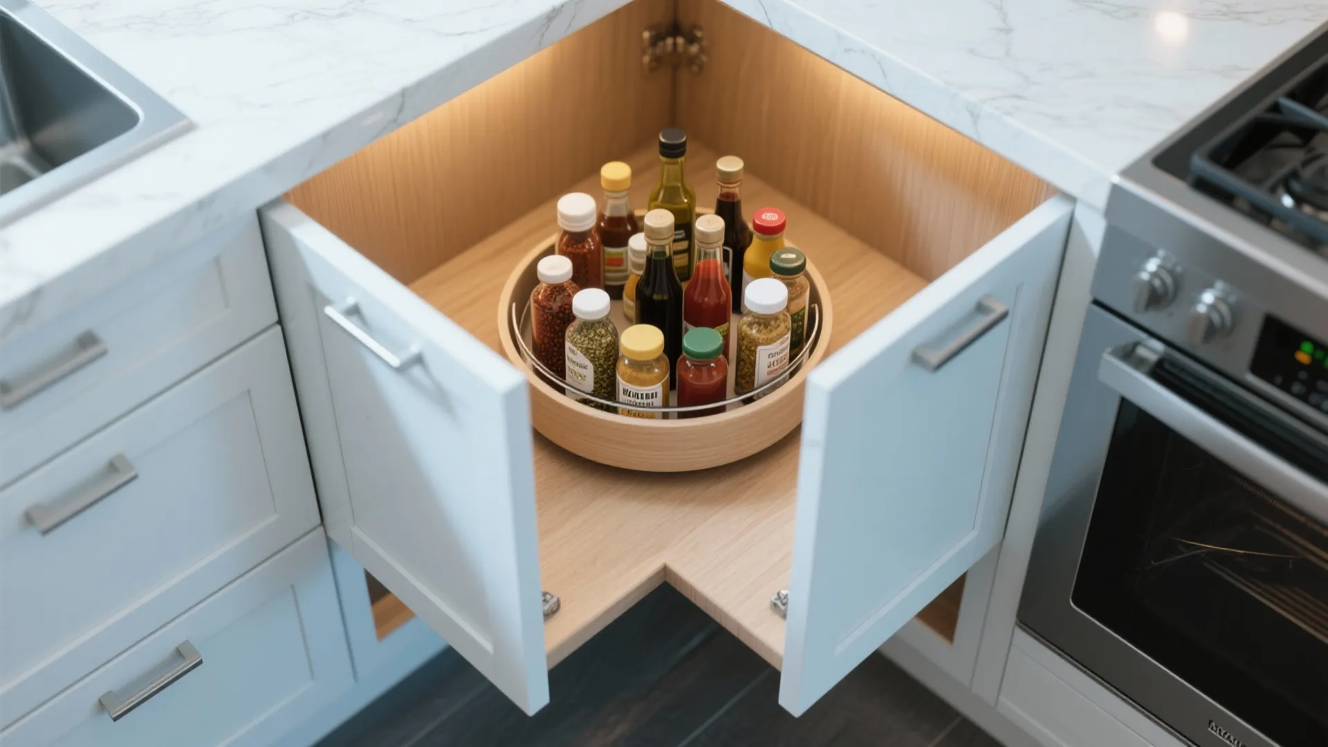 6. Corner Lazy Susans