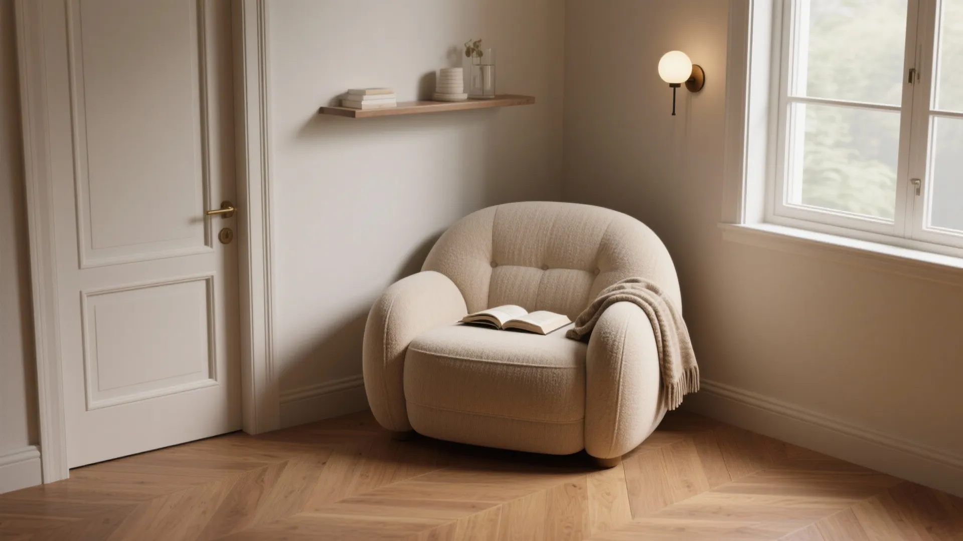 3. Corner Lounge Chair — claim the underused corner