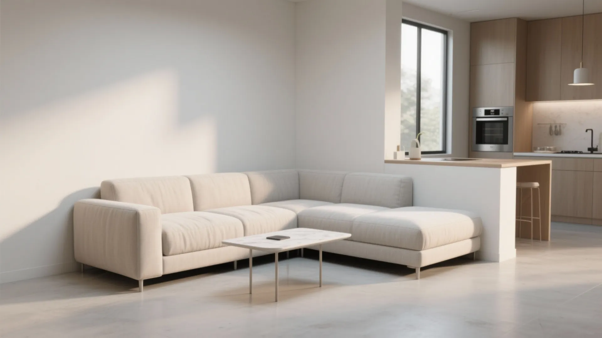 2. Lean into the corner: an L-shaped sleeper with low back