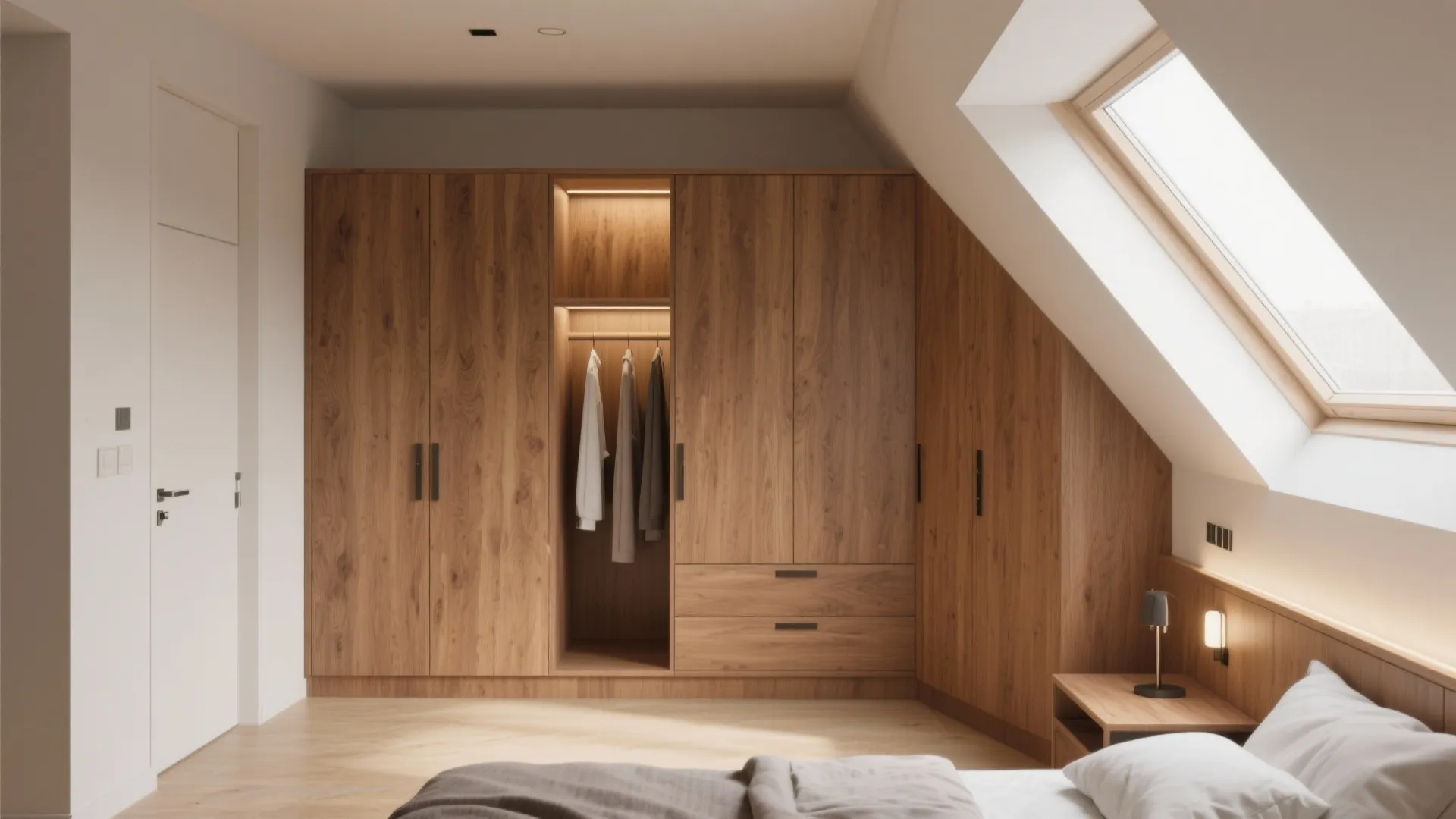 Corner Almari with L-shaped Layout