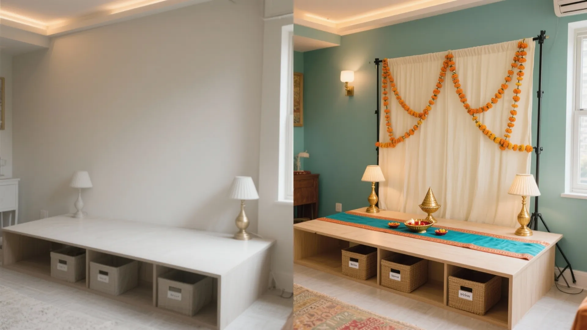 Space-Smart Mandap: Foldable Platforms, Corner Setups, and Storage