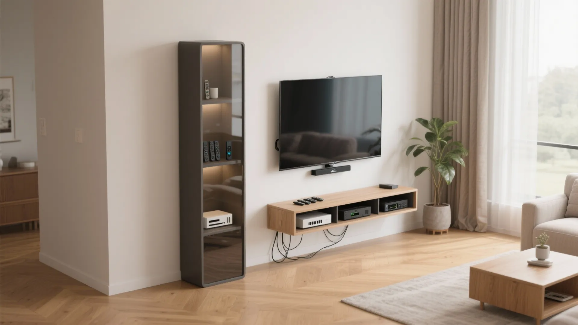 Corner Media Pivot or Display Tower