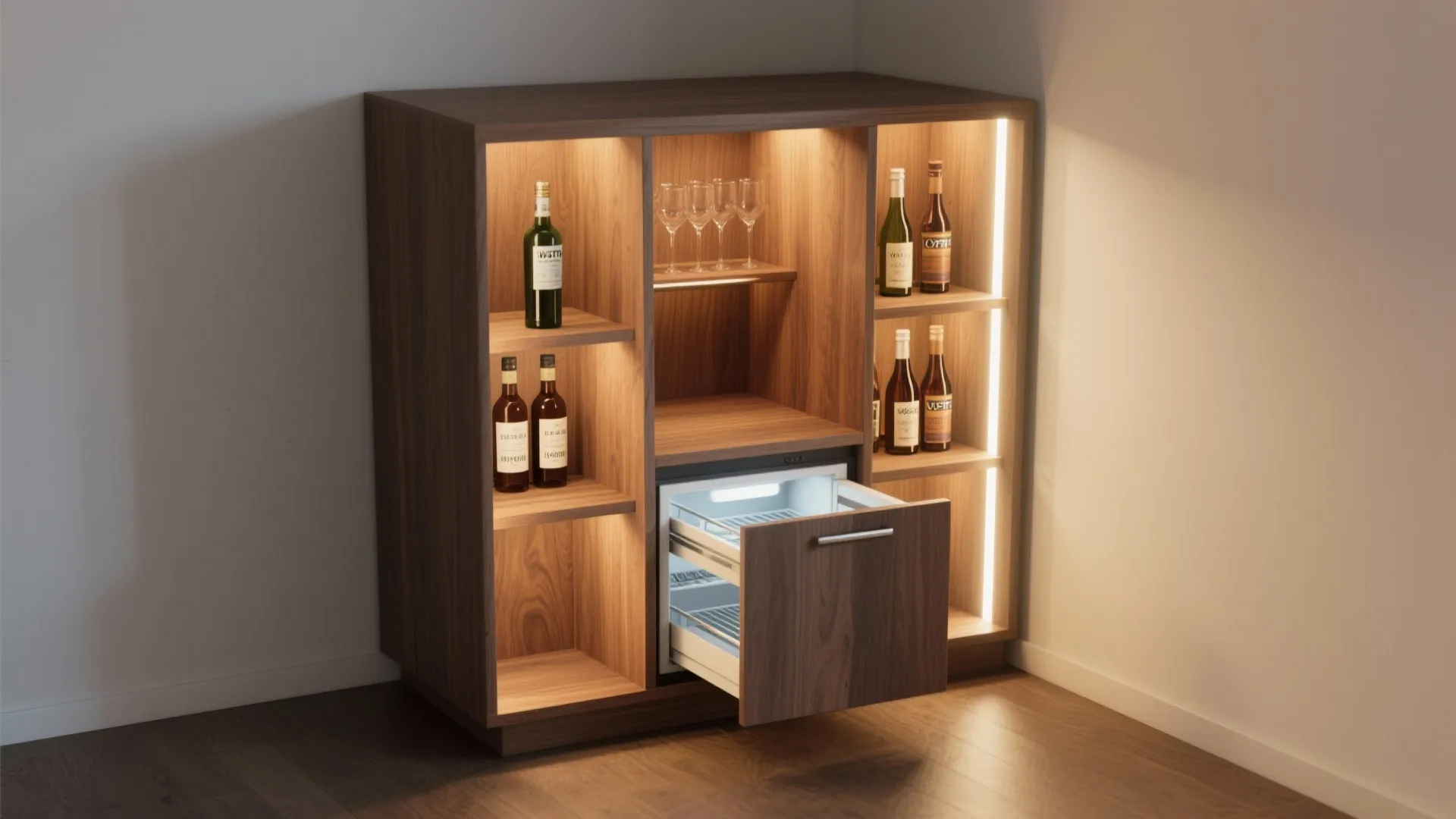 Corner Cabinet Turned Mini Bar