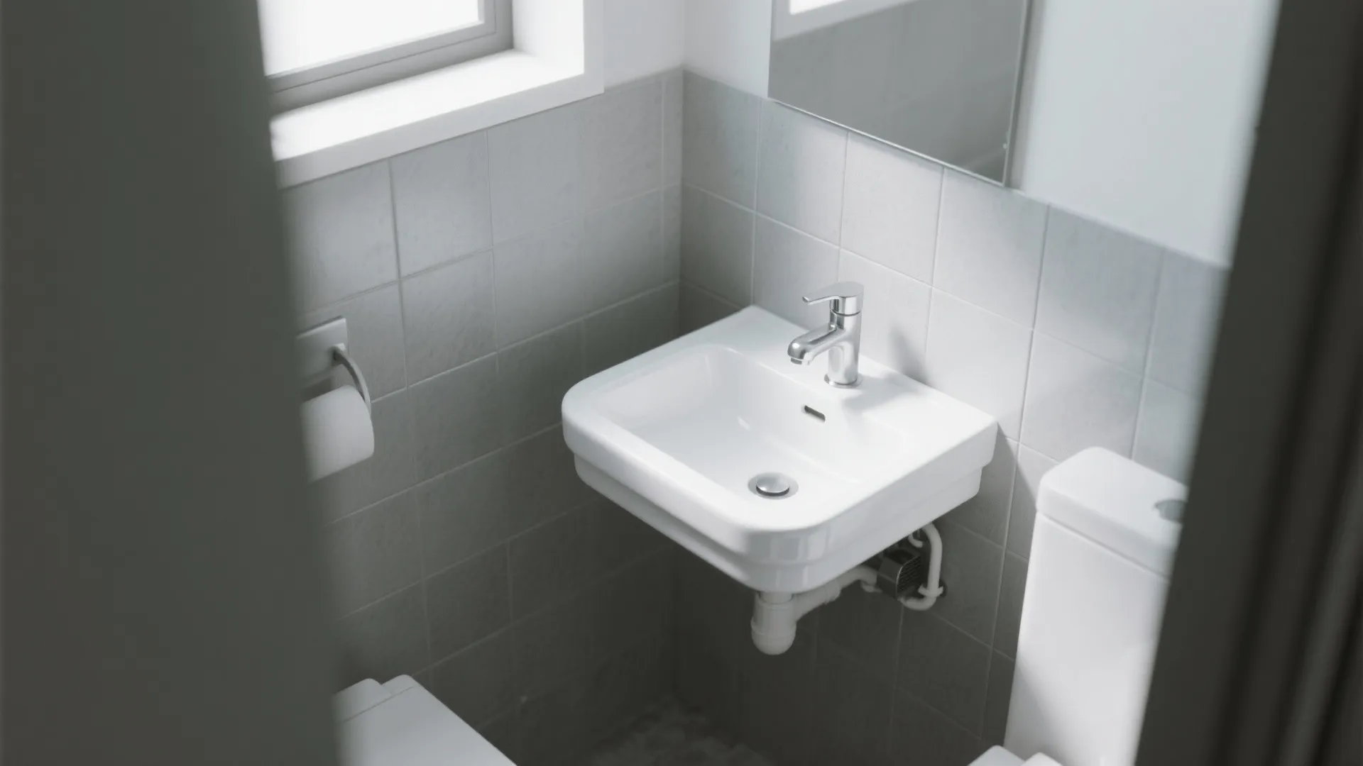 2. Corner-Mounted Sink