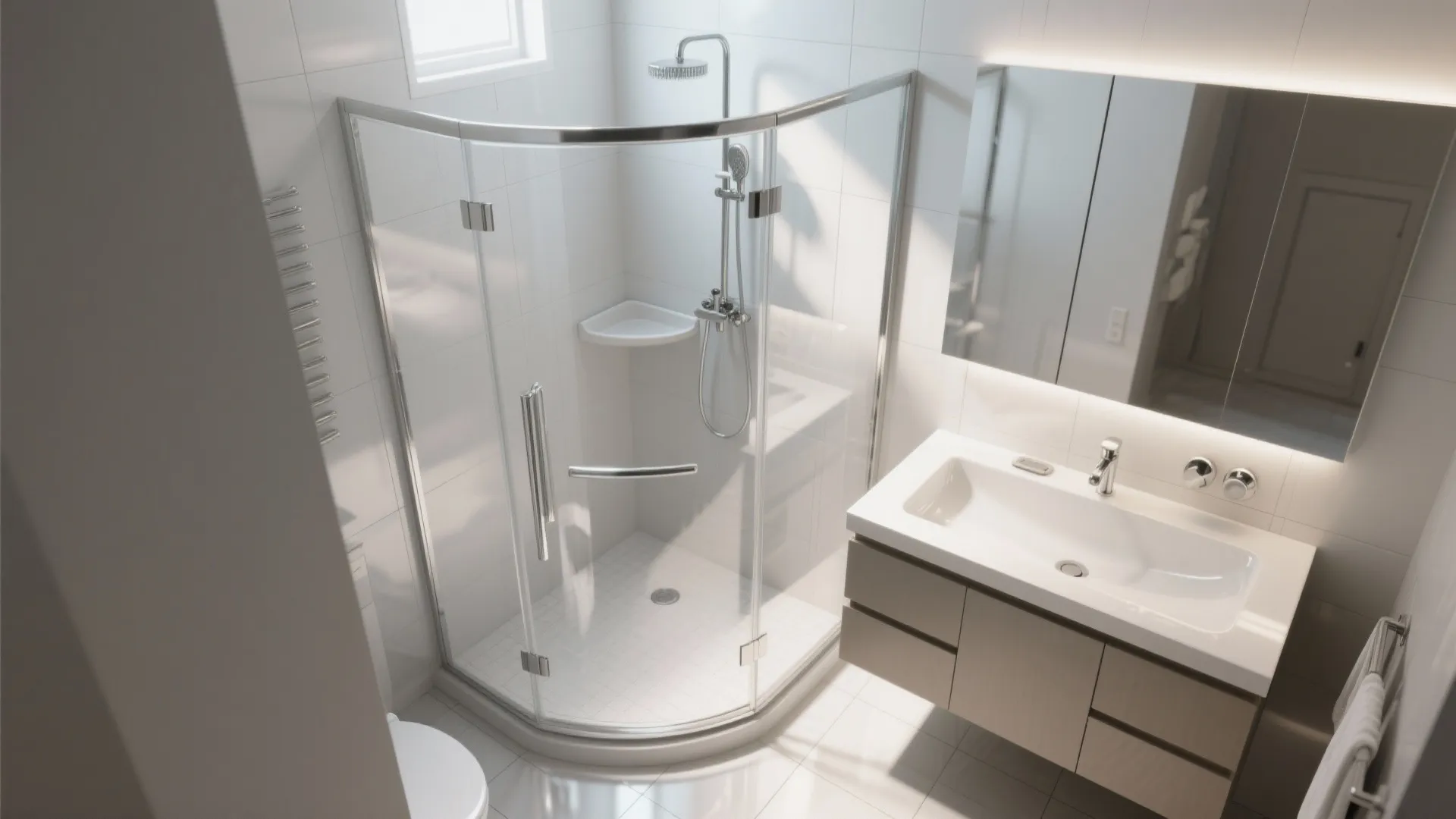 2. Corner neo-angle or quadrant shower