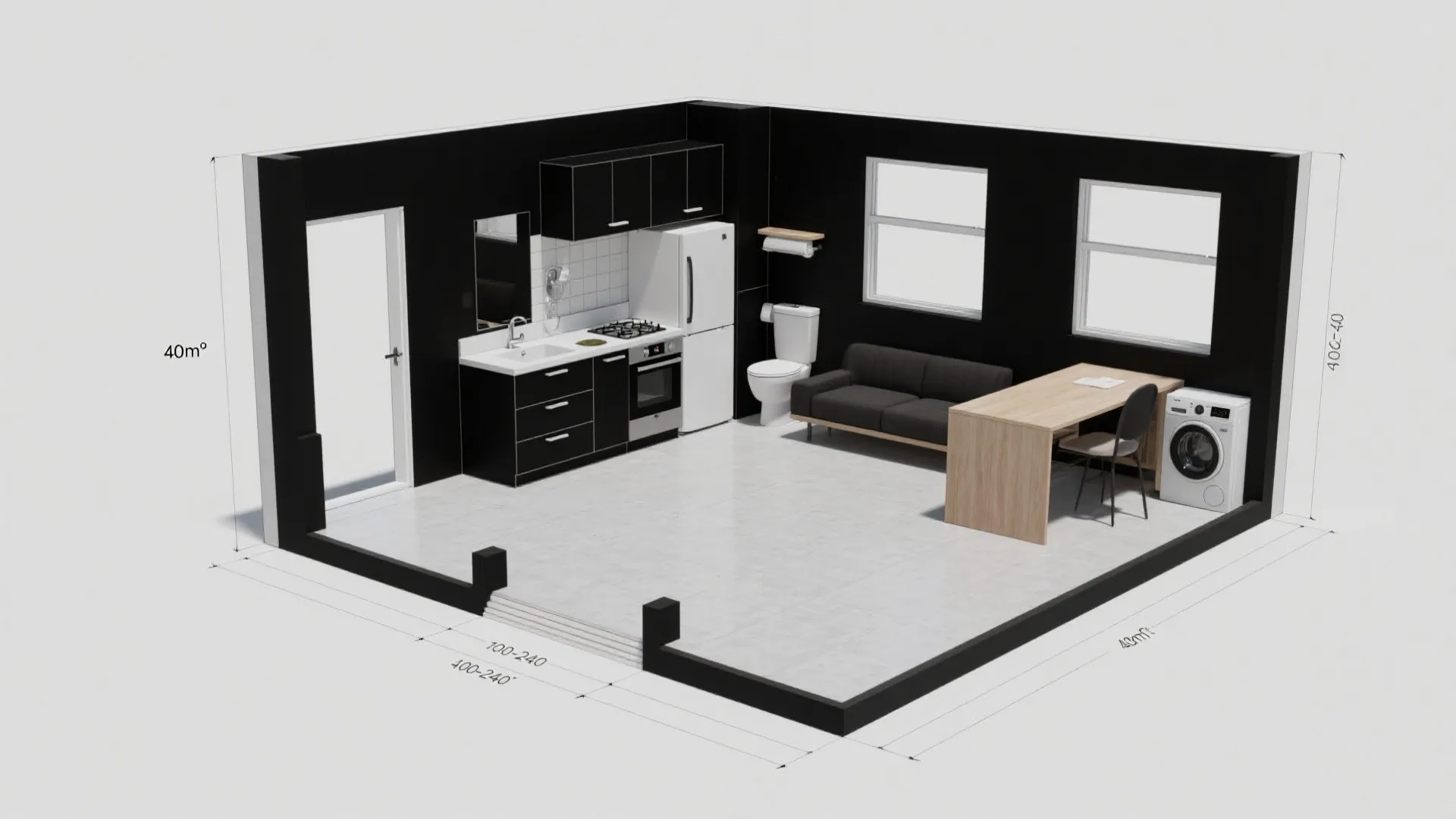 40 Sq Meter Floor Plan: Fix a Cramped Studio Layout