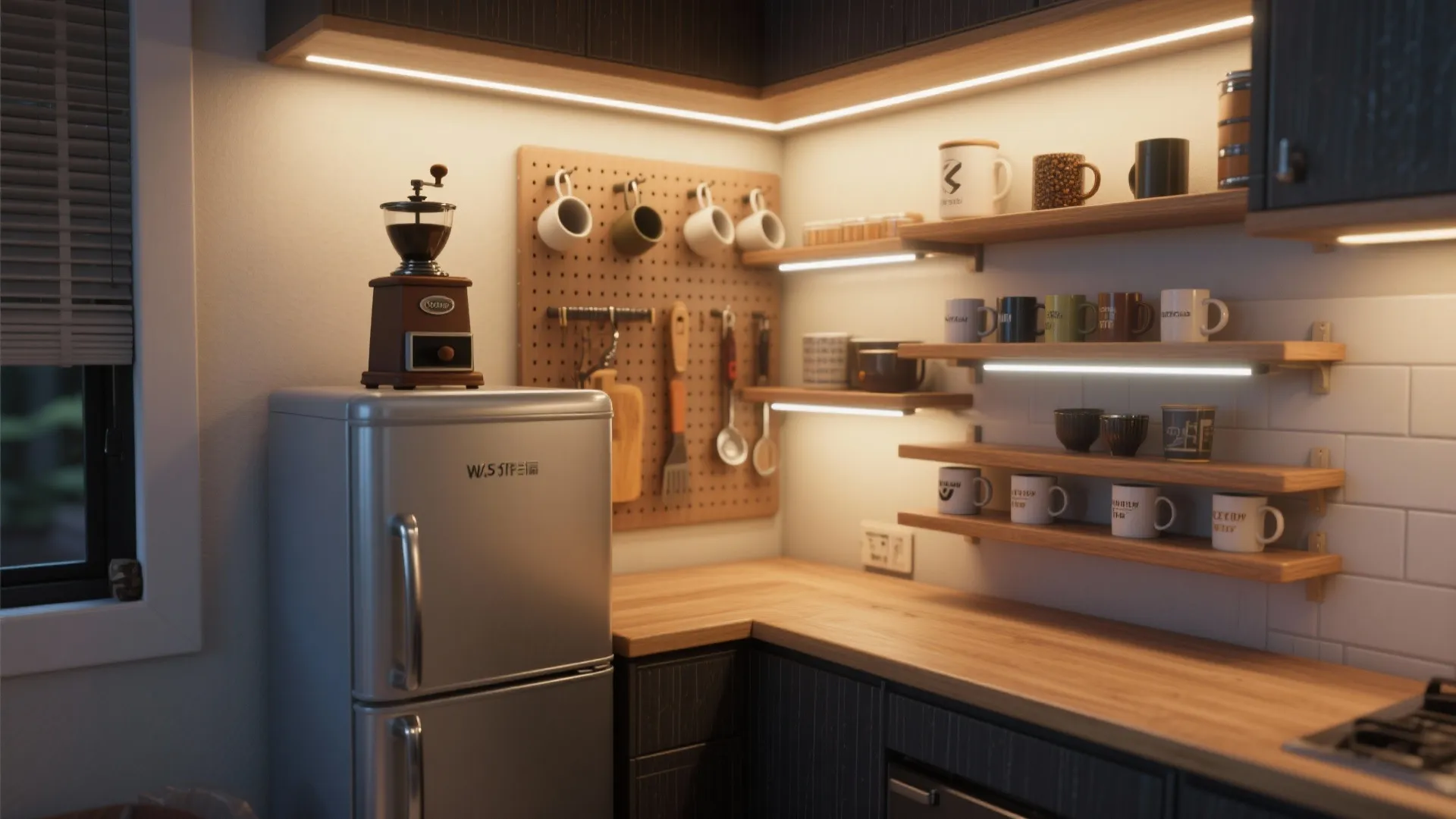 4. Corner Nook with Vertical Storage