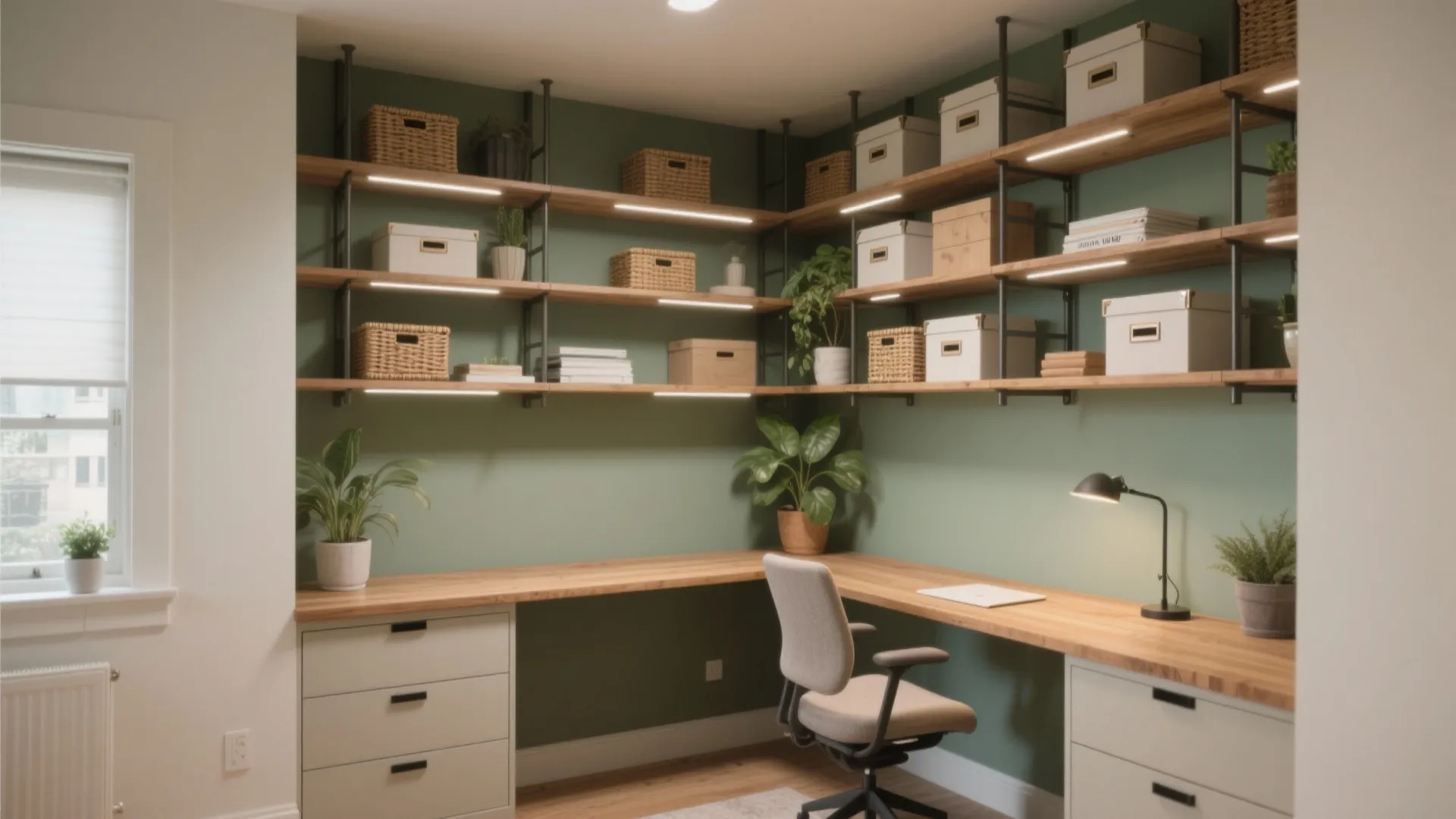 2. Corner Nook and Vertical Shelving