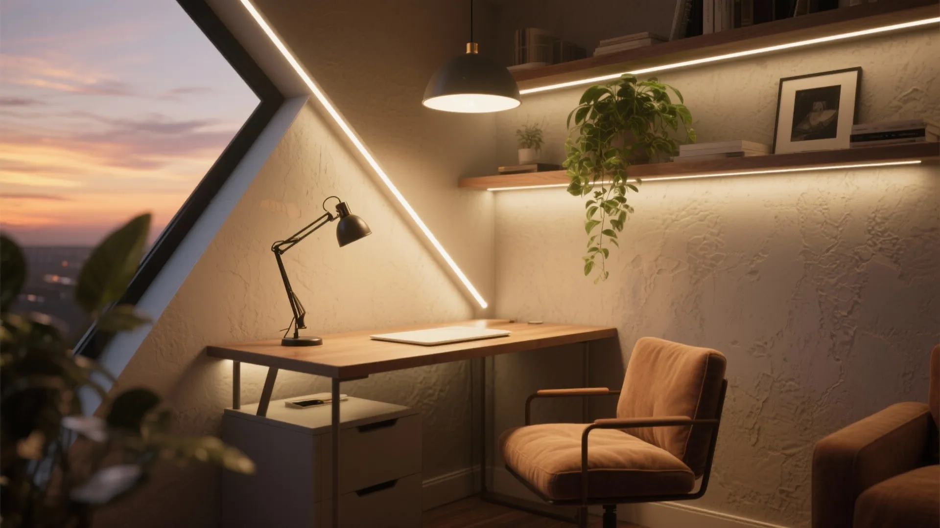 4. Corner Nooks with Layered Lighting