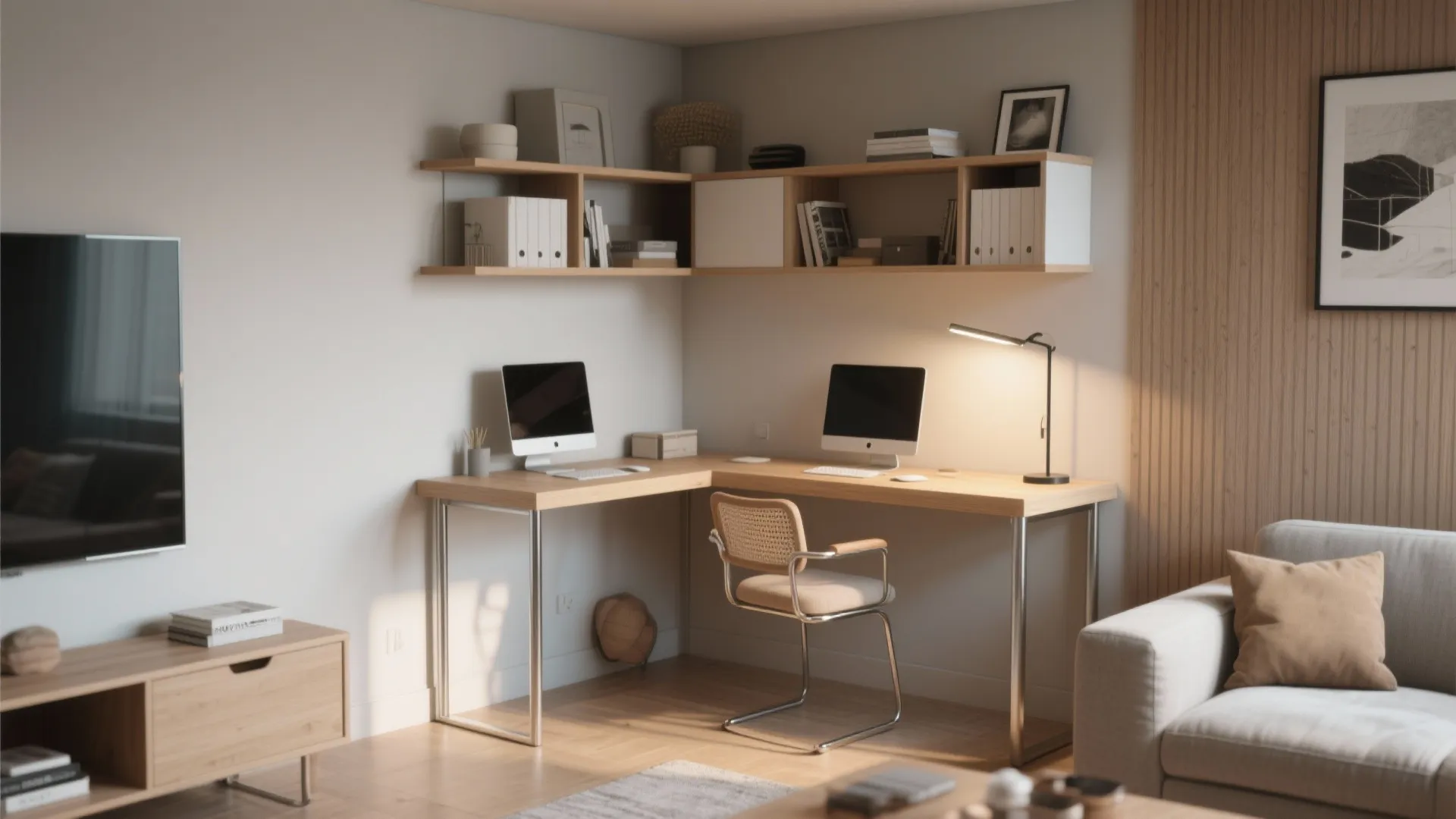 4. Corner nook desk (use the dead space)