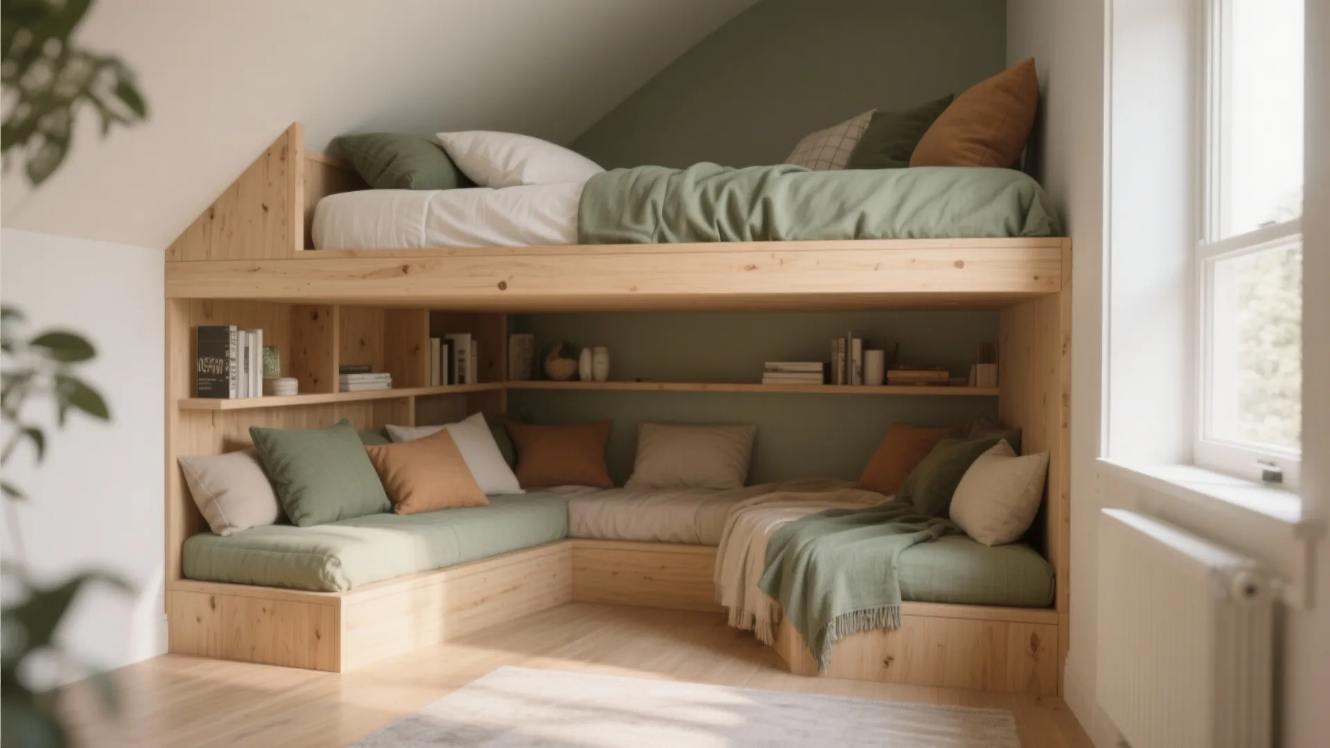 3. Corner Nook Loft with Seating