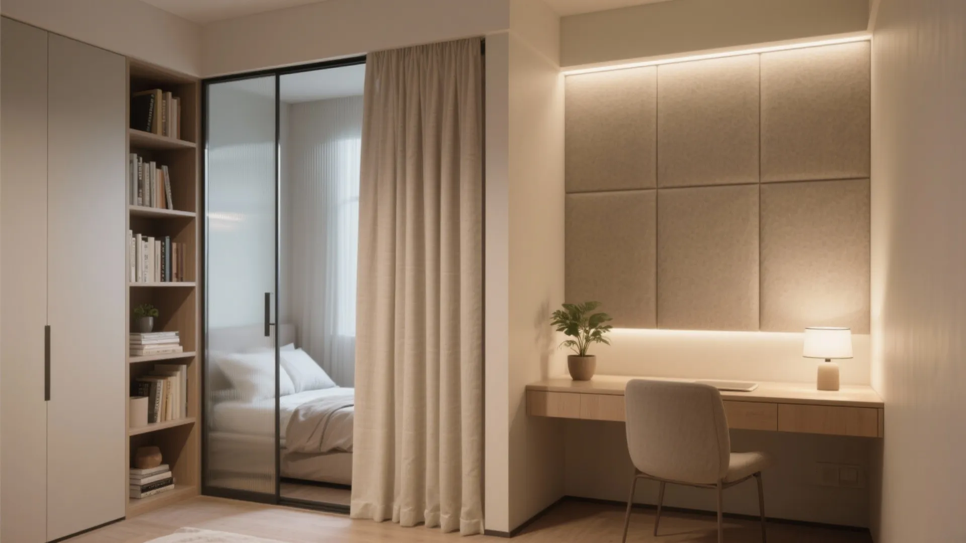 4. Carve out a corner nook with flexible privacy