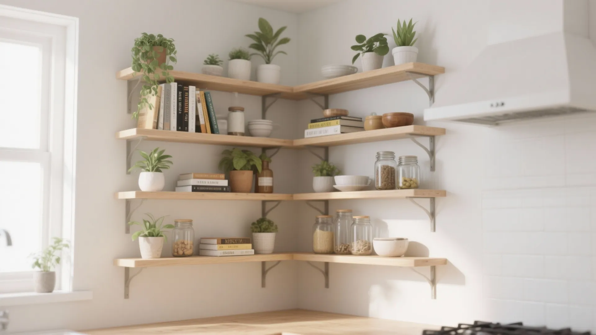 2. Vertical Open Shelving