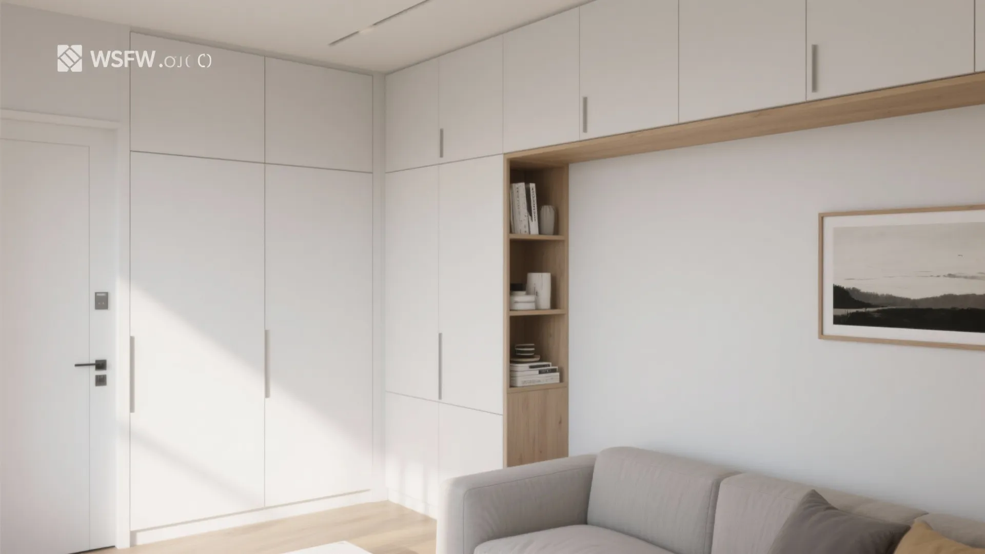 Corner and above-door wall cupboards