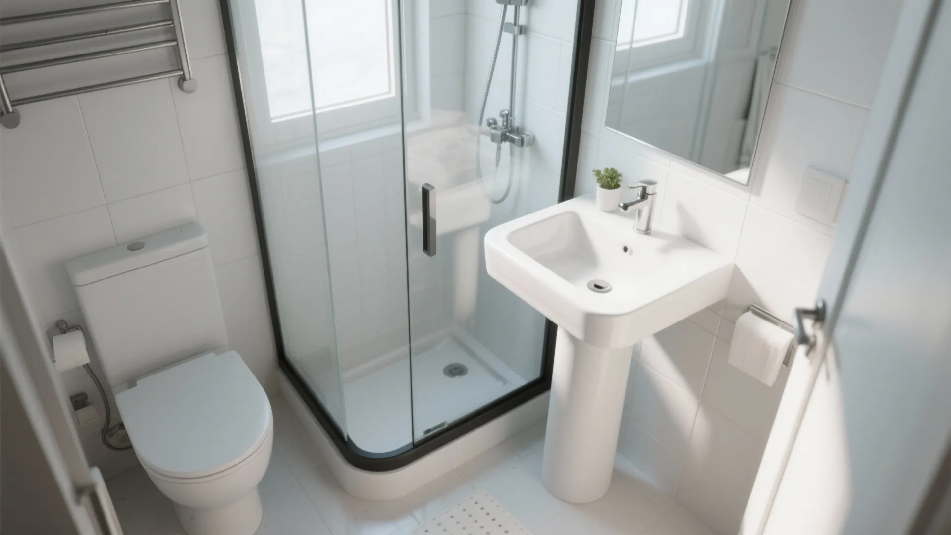 6. Tuck in a Corner Pedestal