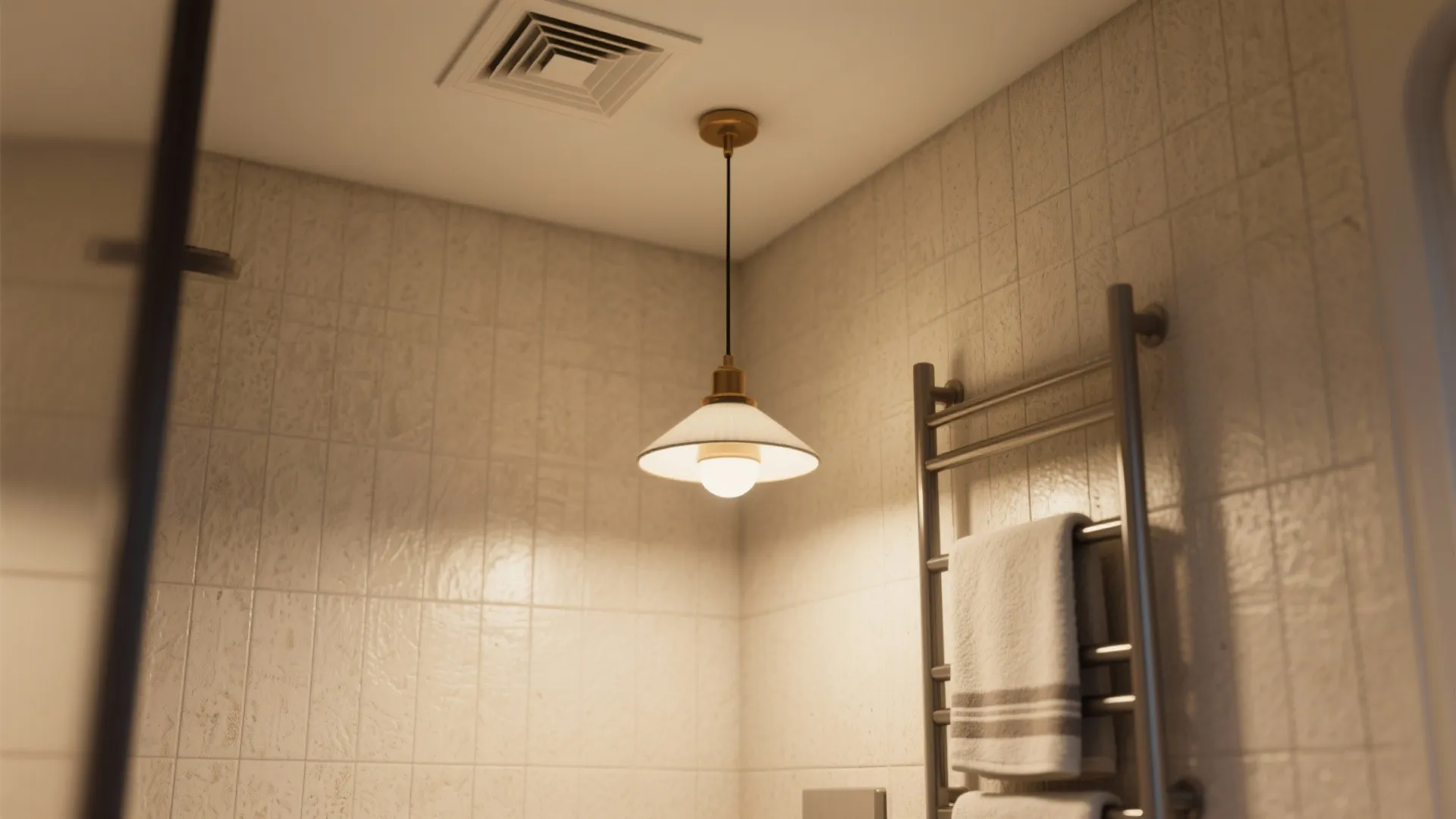 3. Pendant-Style Tiny Chandelier in Corner