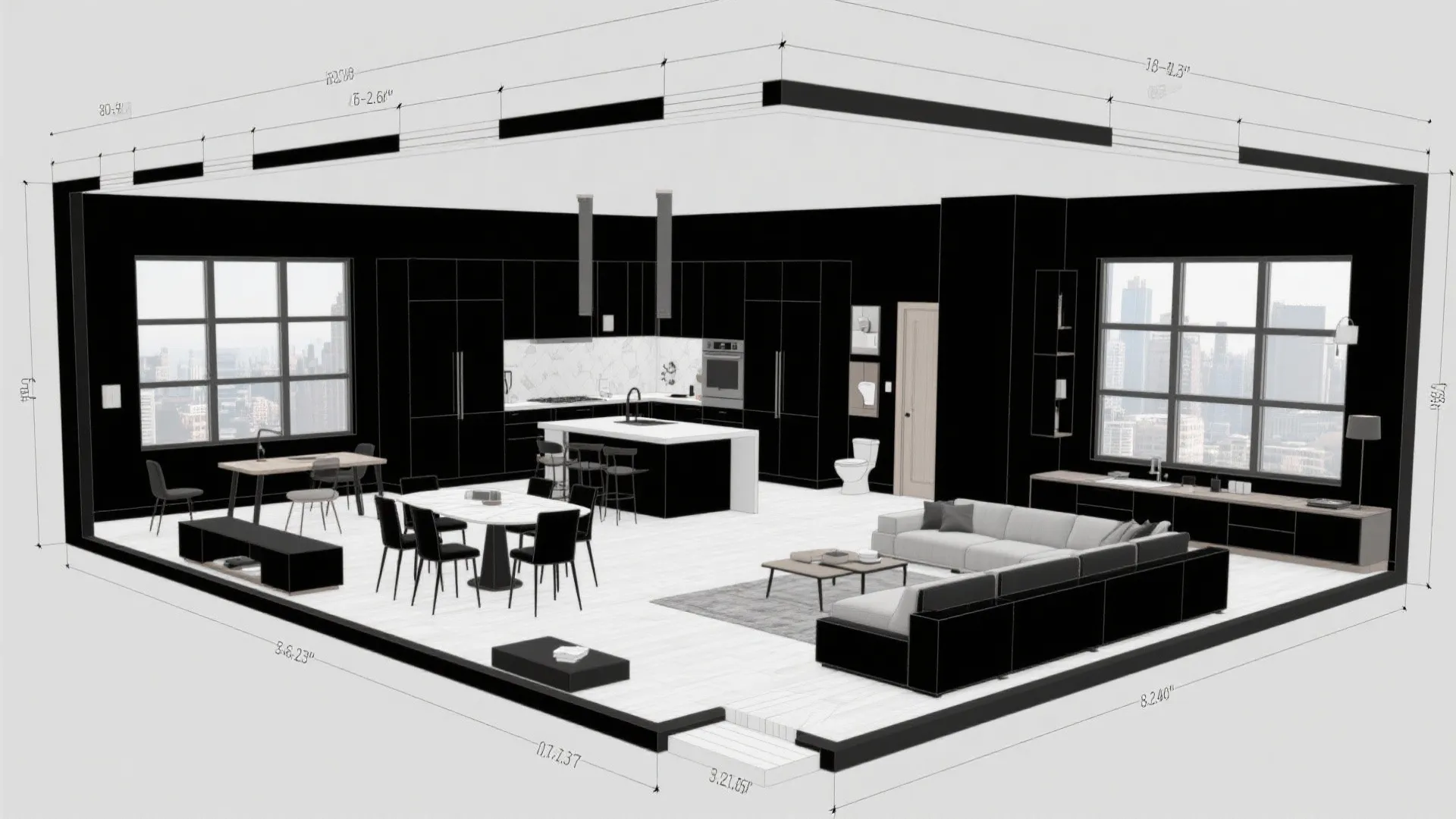 Corner-Pivot Great Room