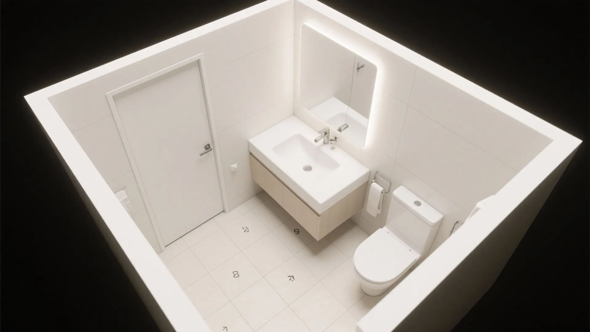 Corner Wall Mount Sink Saves the Route