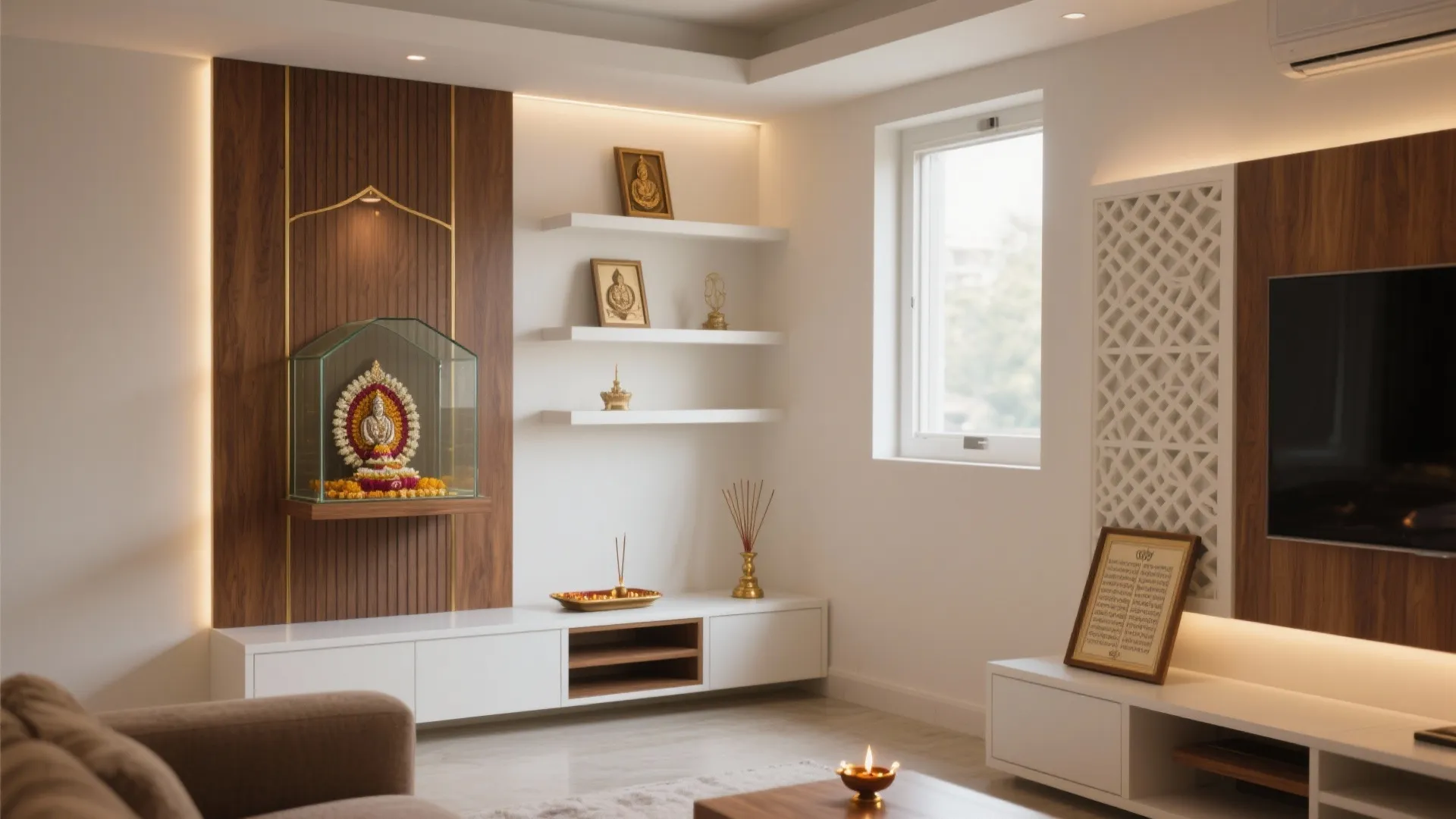5 Corner Pooja Room Designs That Maximize Small Spaces