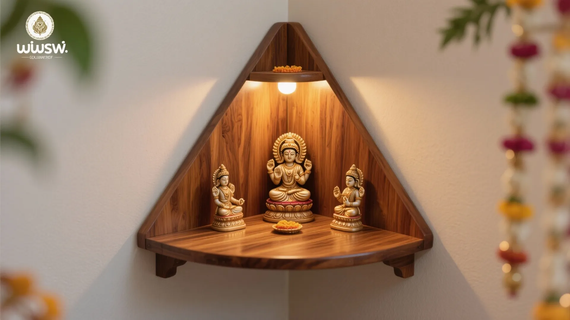 Corner Pooja Stand