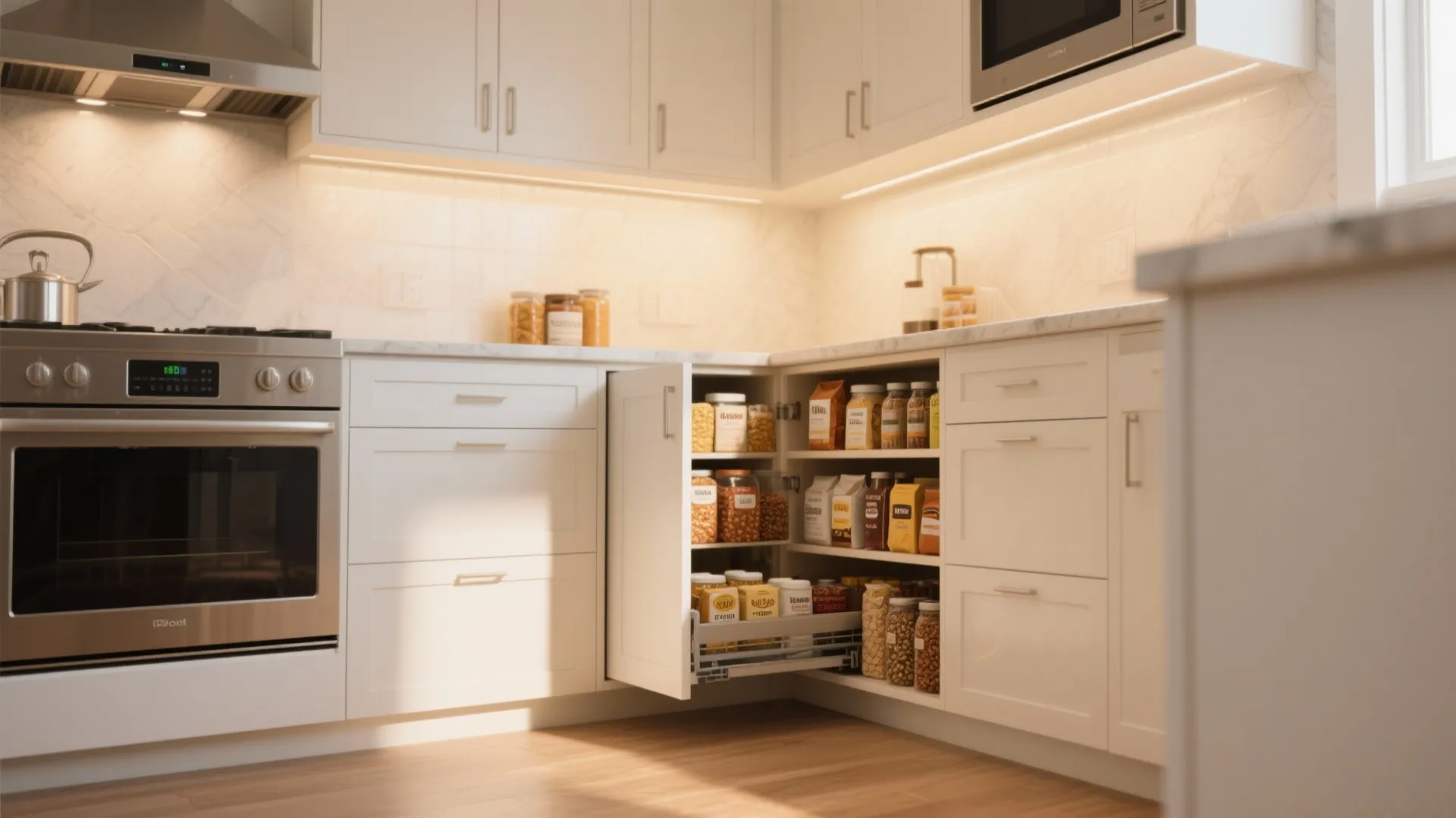 1. Install a Corner Pull‑Out Pantry