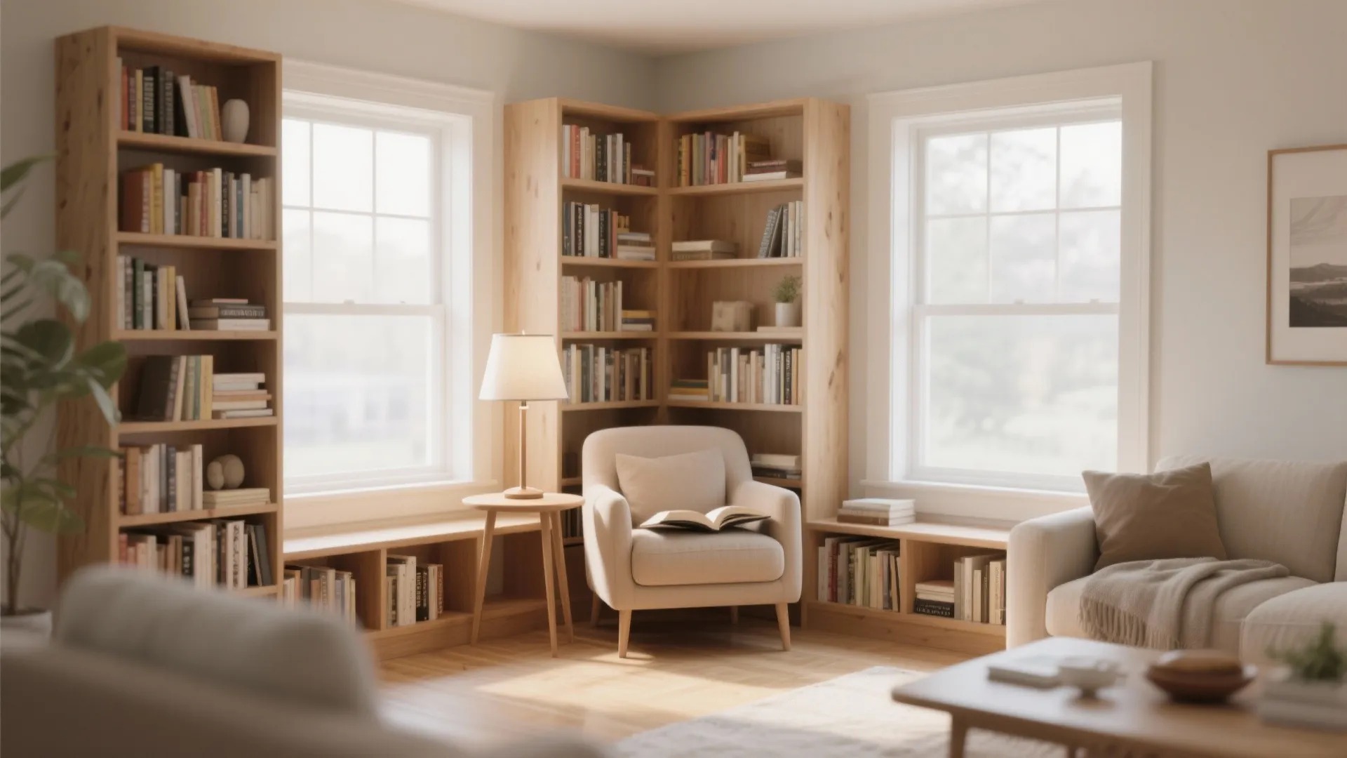 10. Open Corner Reading Nook